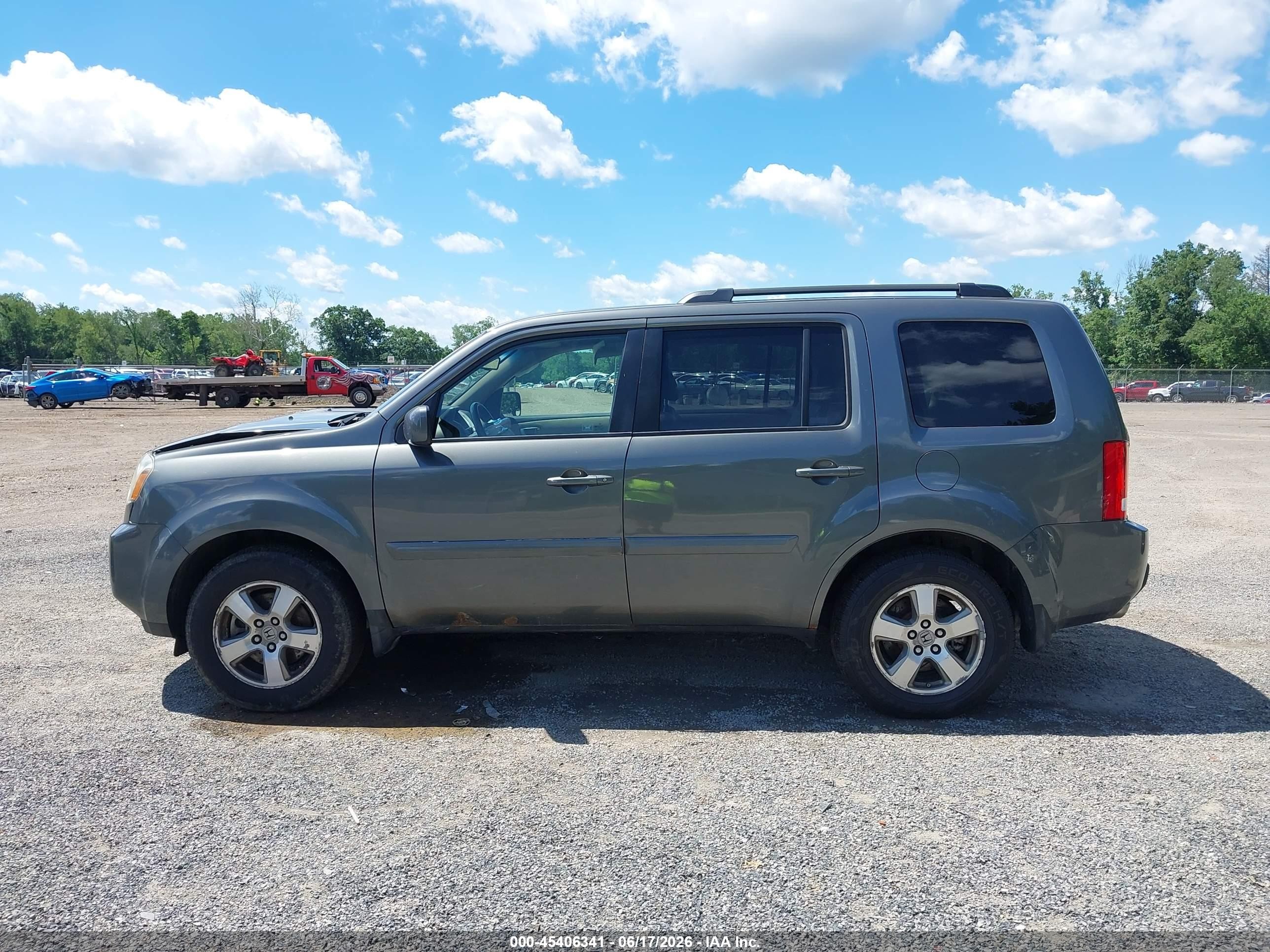 2009 Honda Pilot Ex-l Gray vin: 5FNYF48559B039982