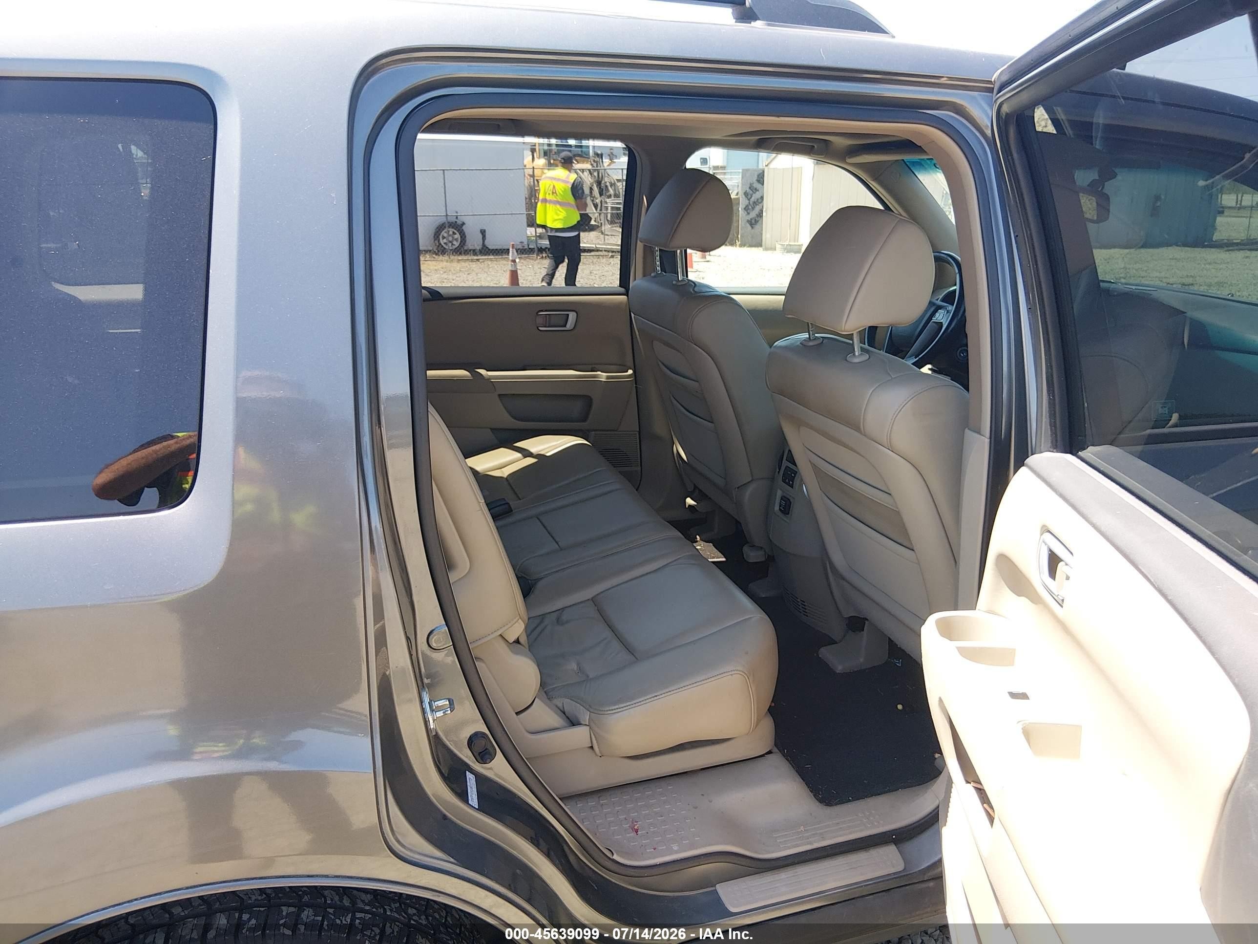 2009 Honda Pilot Ex-l Gray vin: 5FNYF48569B003783