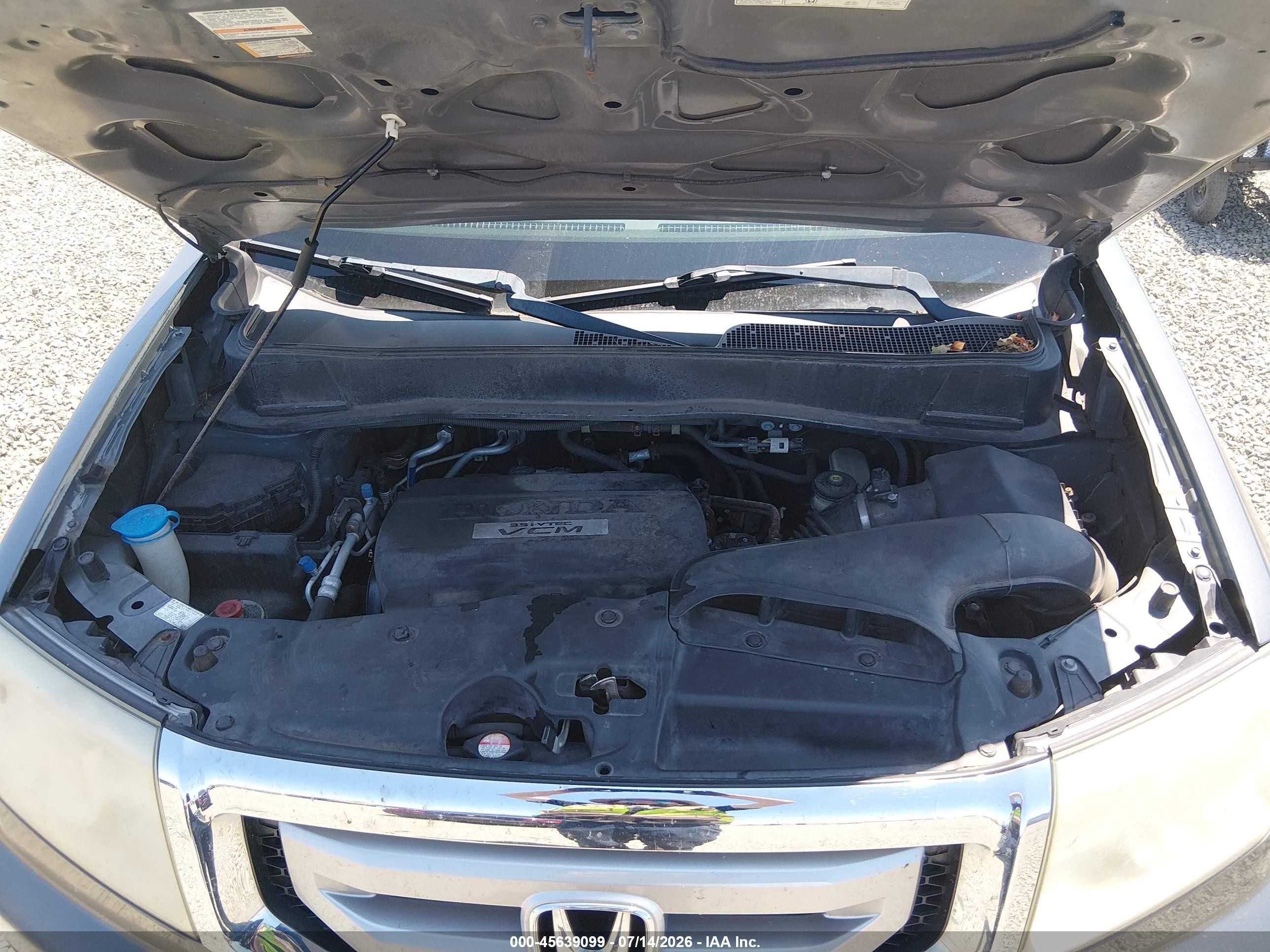 2009 Honda Pilot Ex-l Gray vin: 5FNYF48569B003783