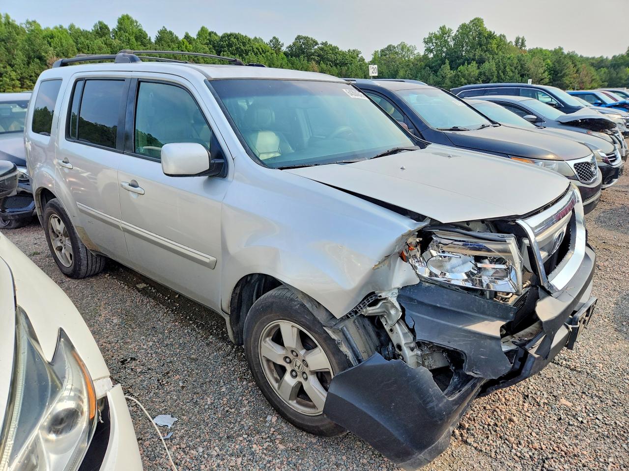 2009 Honda Pilot Exl Silver vin: 5FNYF48569B032331