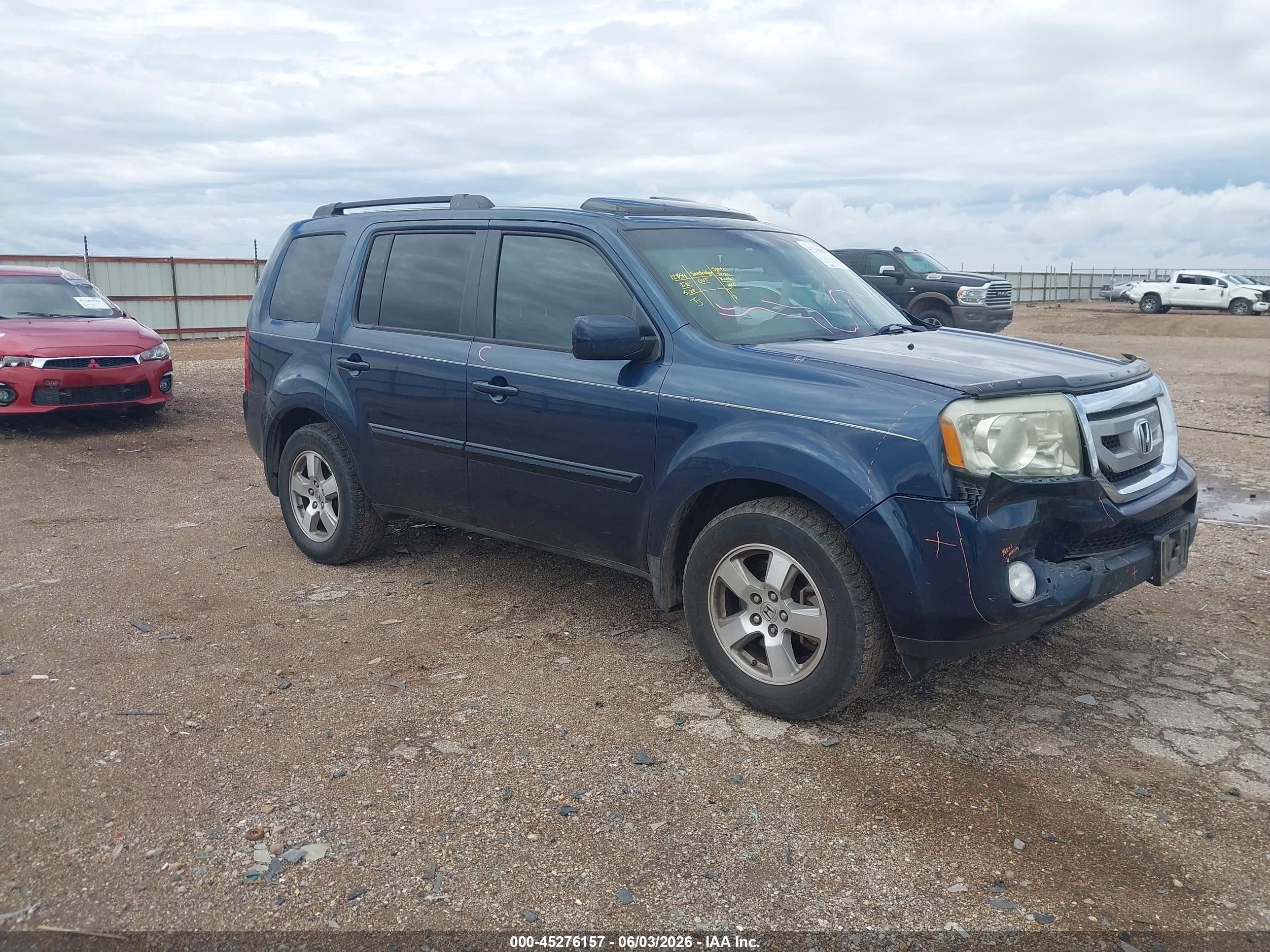2009 Honda Pilot Ex-l Blue vin: 5FNYF48569B046259