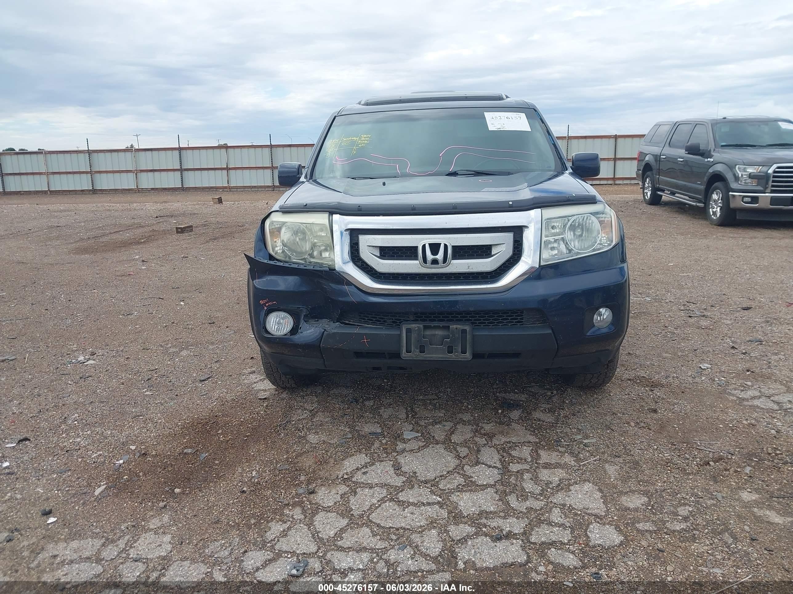 2009 Honda Pilot Ex-l Blue vin: 5FNYF48569B046259