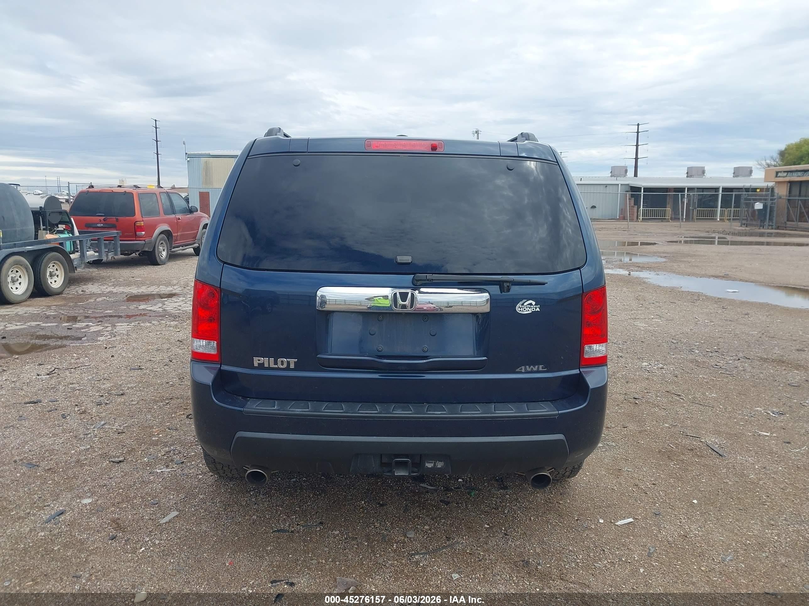 2009 Honda Pilot Ex-l Blue vin: 5FNYF48569B046259