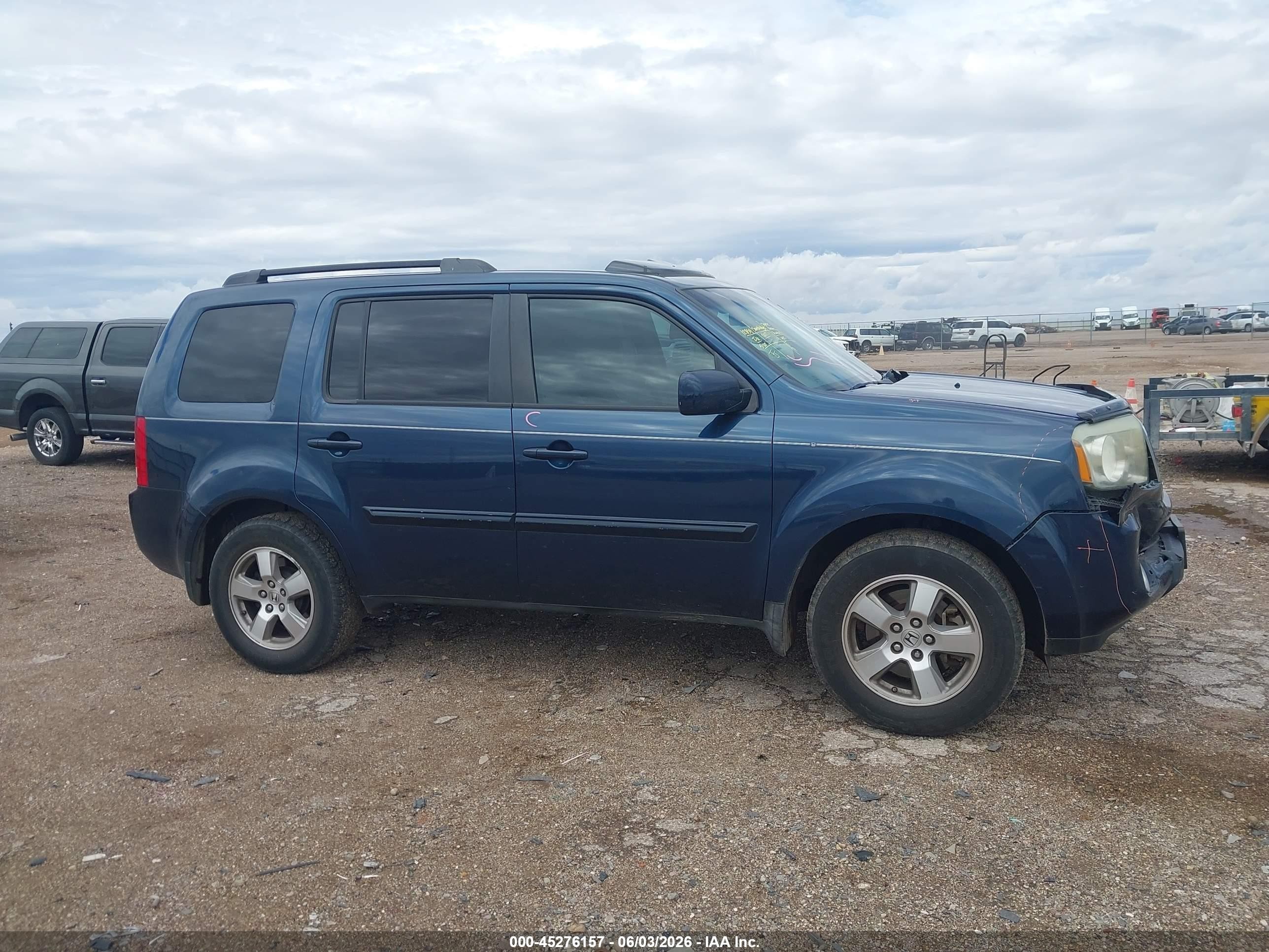 2009 Honda Pilot Ex-l Blue vin: 5FNYF48569B046259