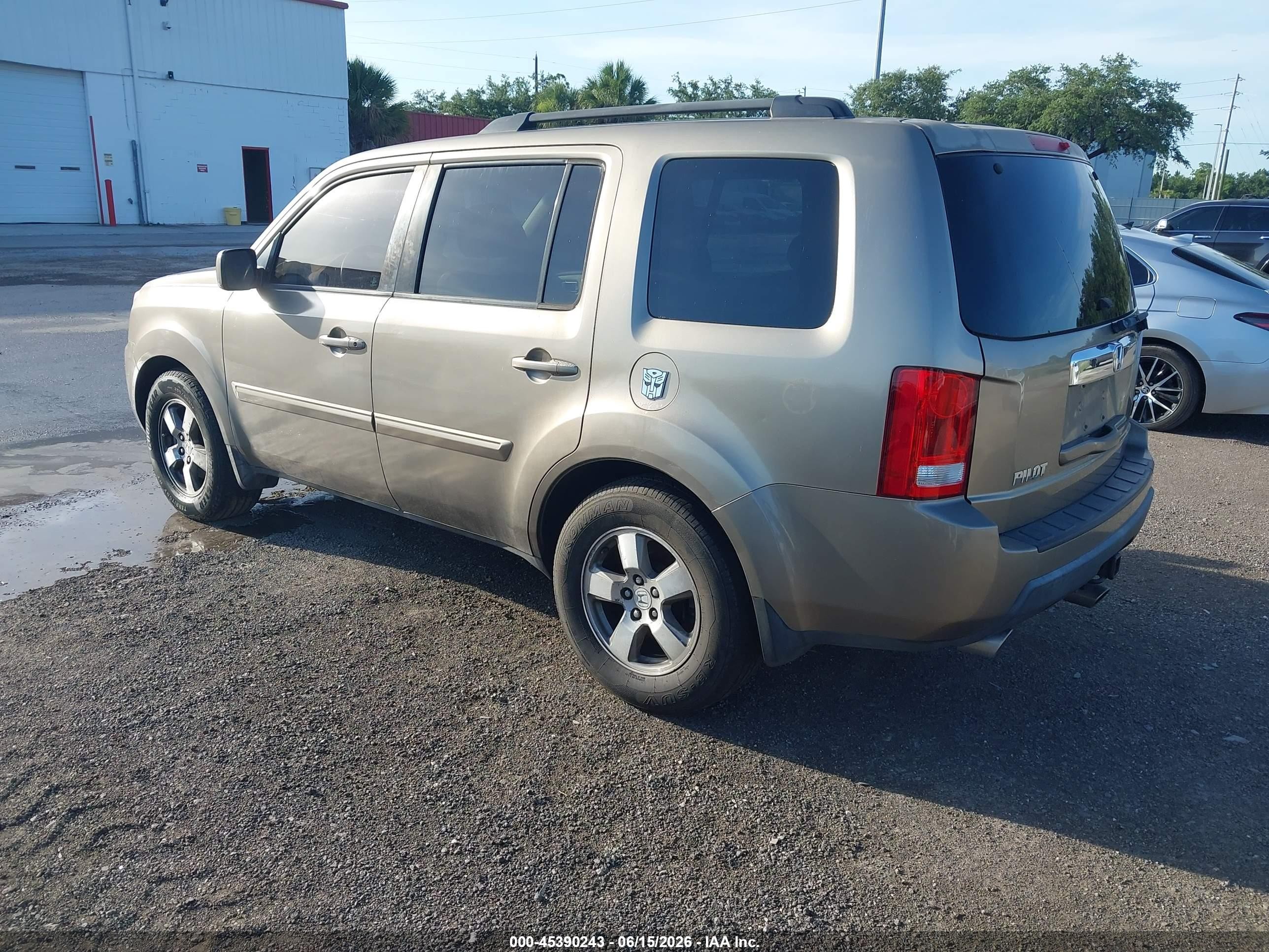 2009 Honda Pilot Ex-l Gold vin: 5FNYF48569B050392