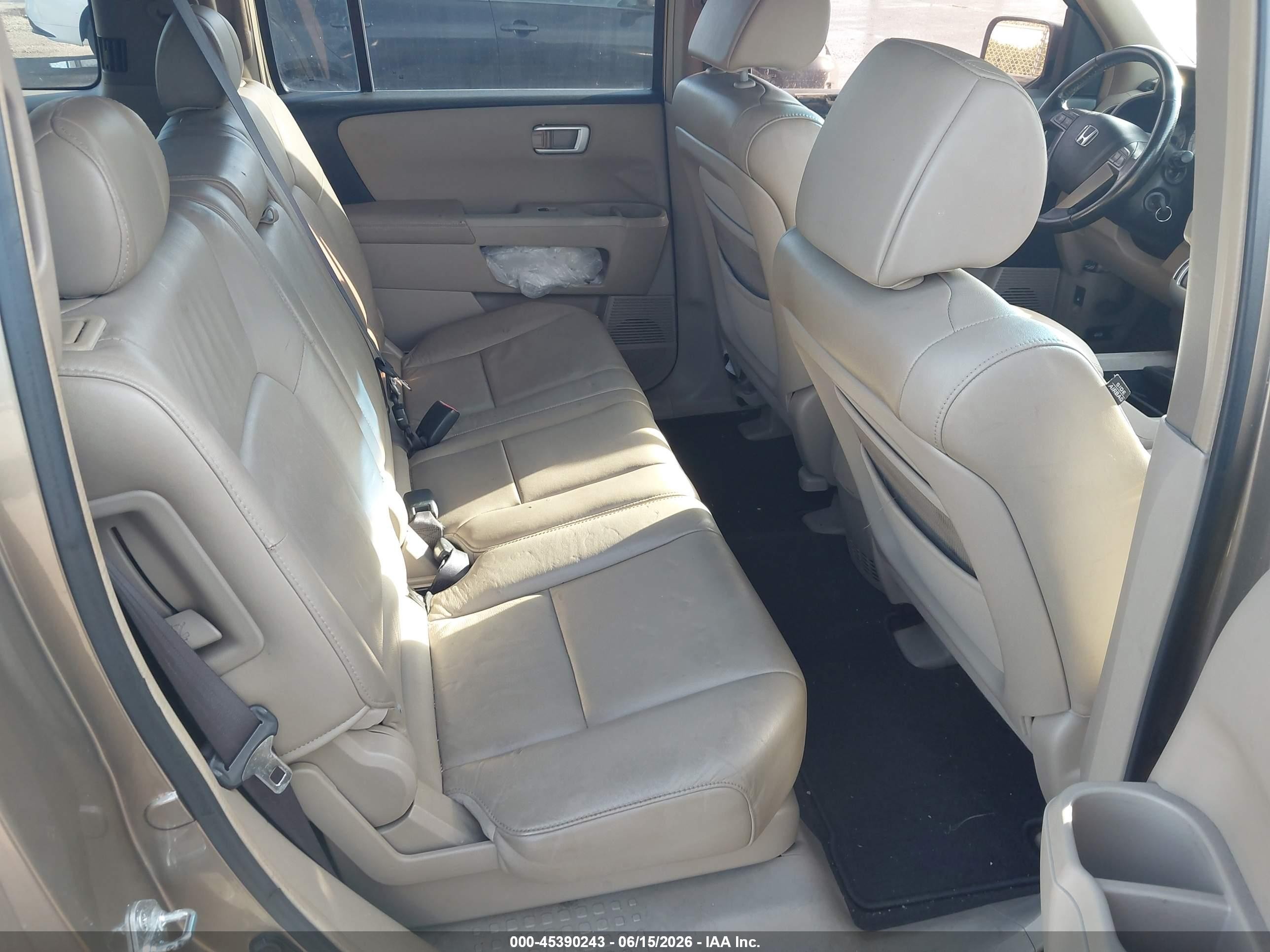 2009 Honda Pilot Ex-l Gold vin: 5FNYF48569B050392