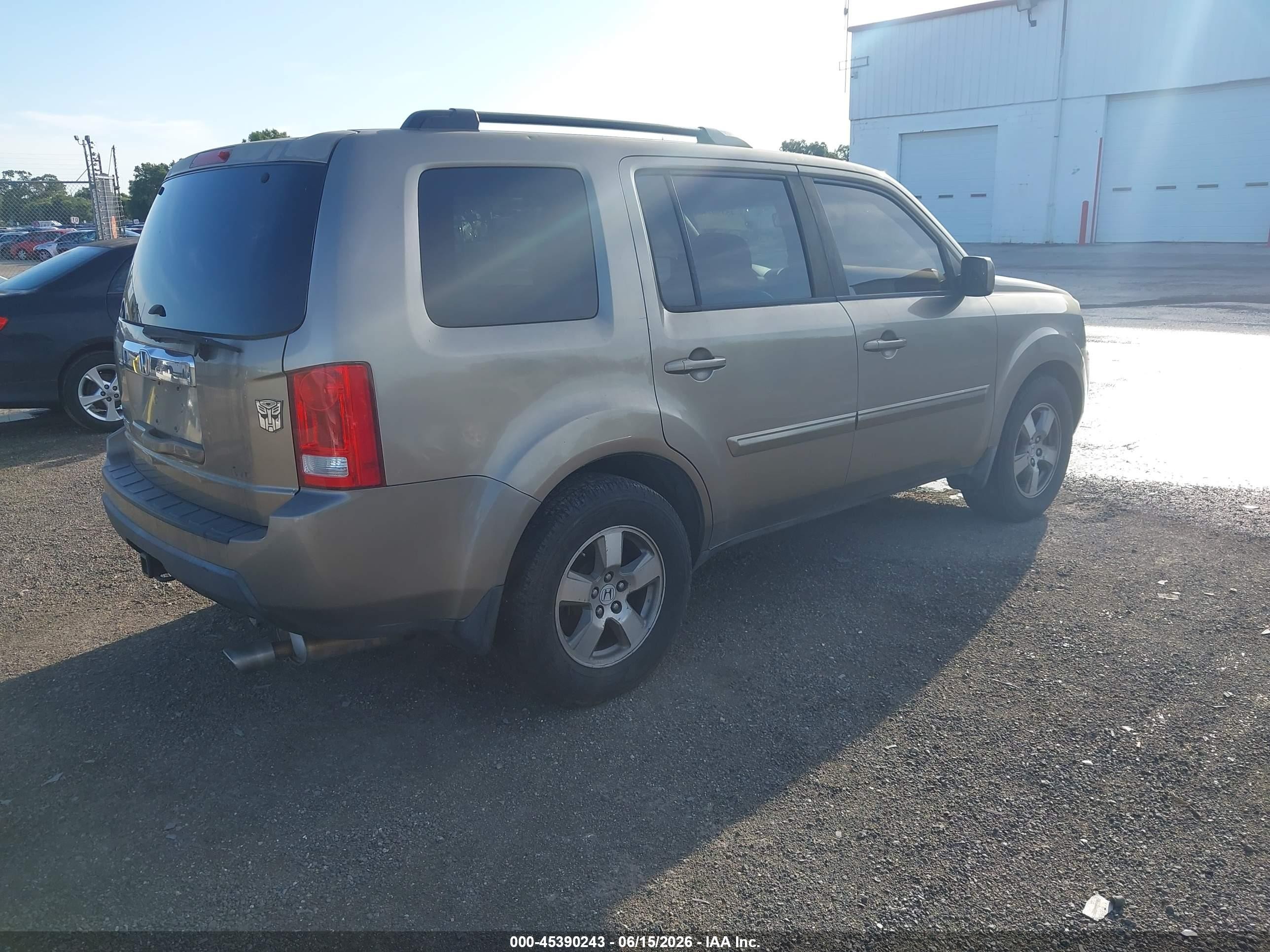 2009 Honda Pilot Ex-l Gold vin: 5FNYF48569B050392