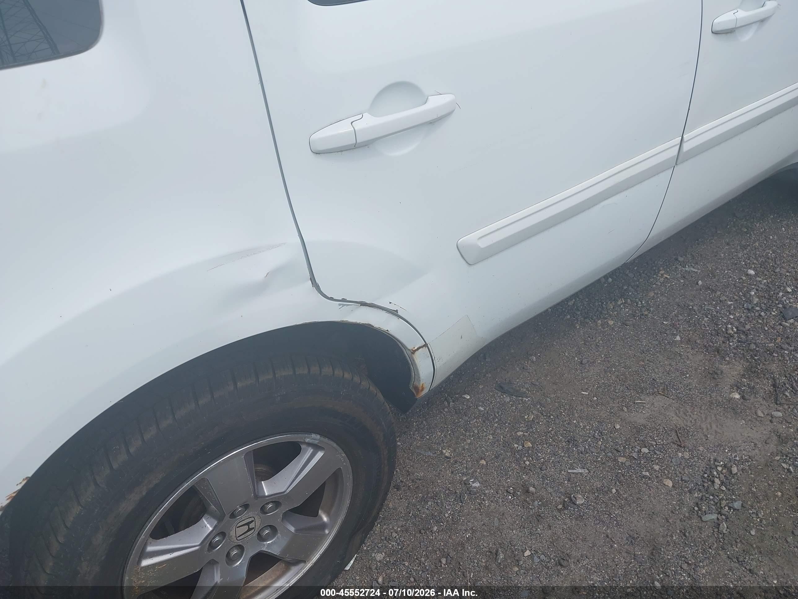 2009 Honda Pilot Ex-l Белый vin: 5FNYF48569B051347