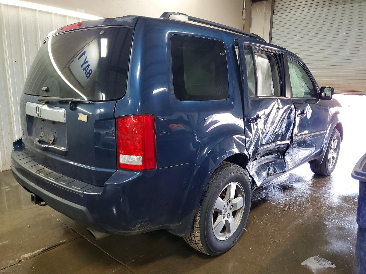 2009 Honda Pilot Exl Blue vin: 5FNYF48579B032385