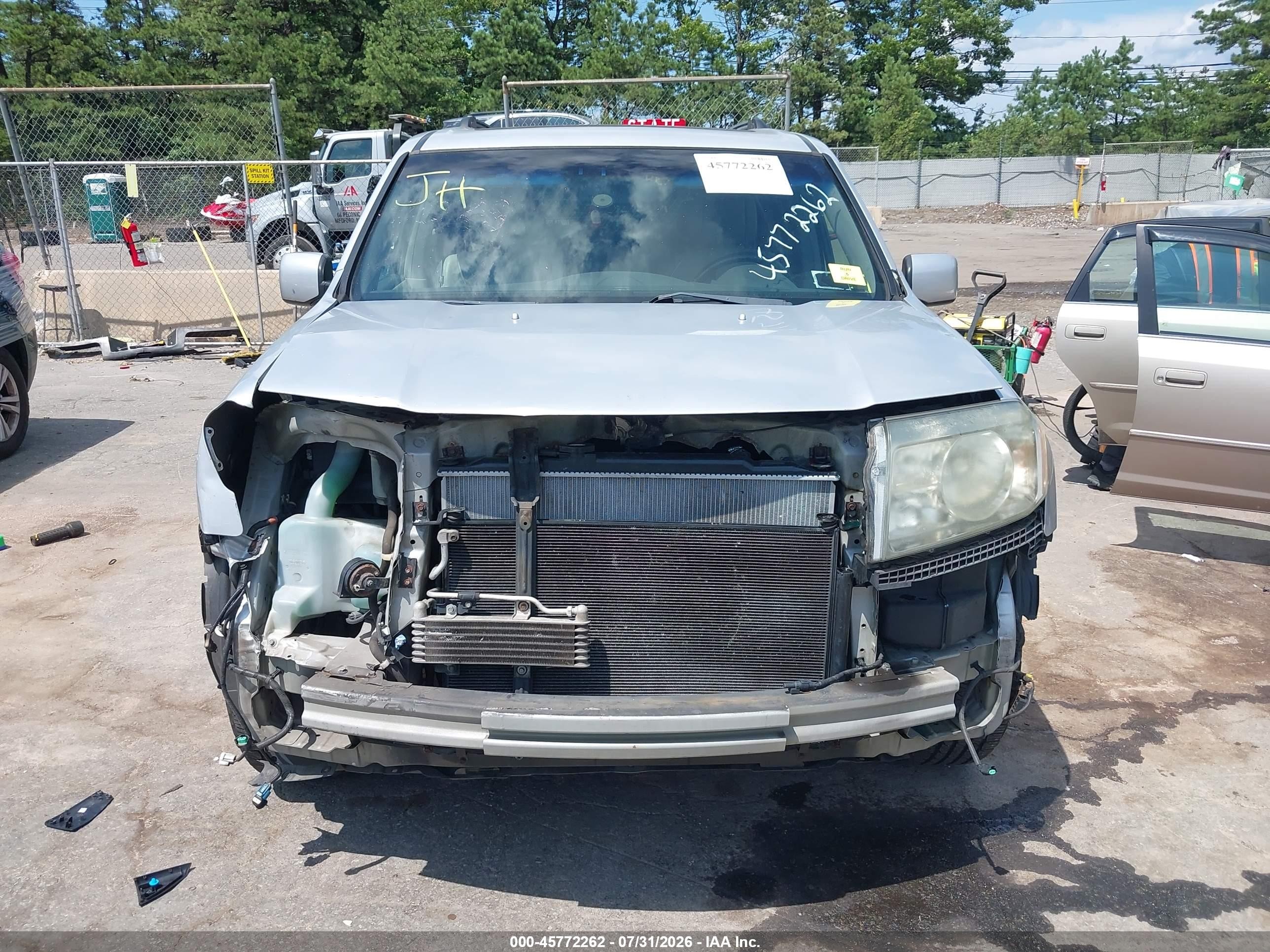 2009 Honda Pilot Ex-l Silver vin: 5FNYF48589B004076