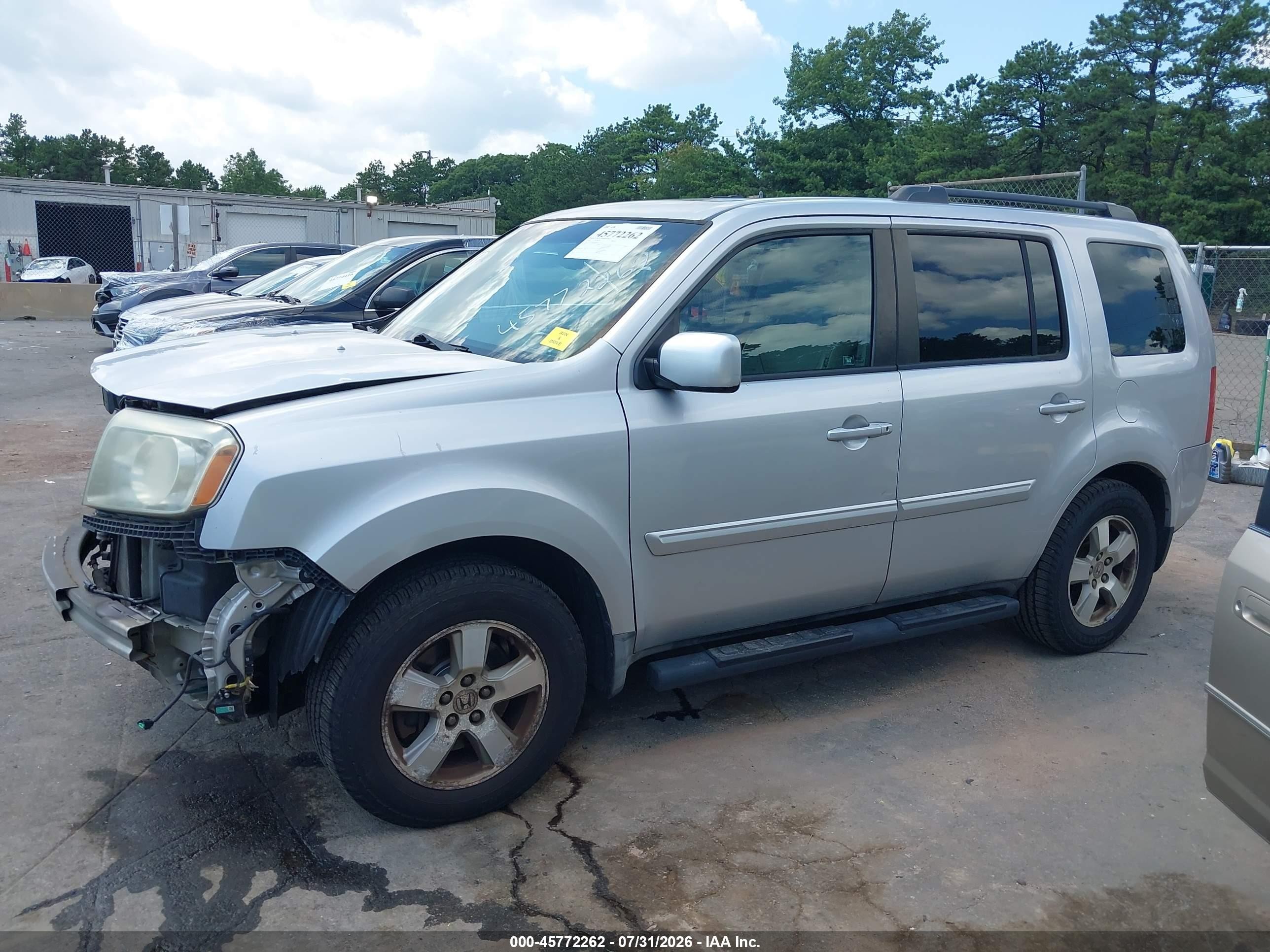 2009 Honda Pilot Ex-l Silver vin: 5FNYF48589B004076