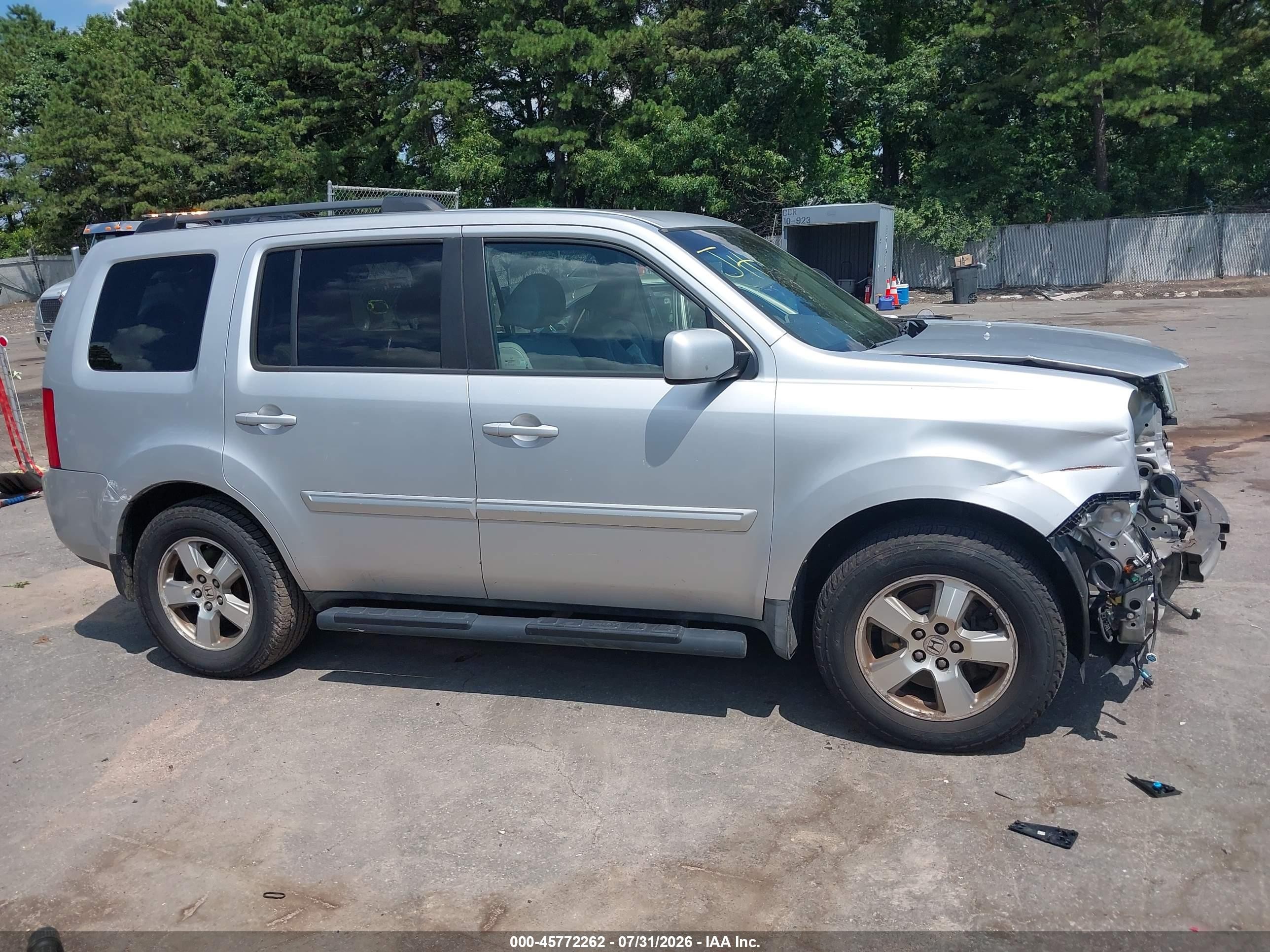 2009 Honda Pilot Ex-l Silver vin: 5FNYF48589B004076