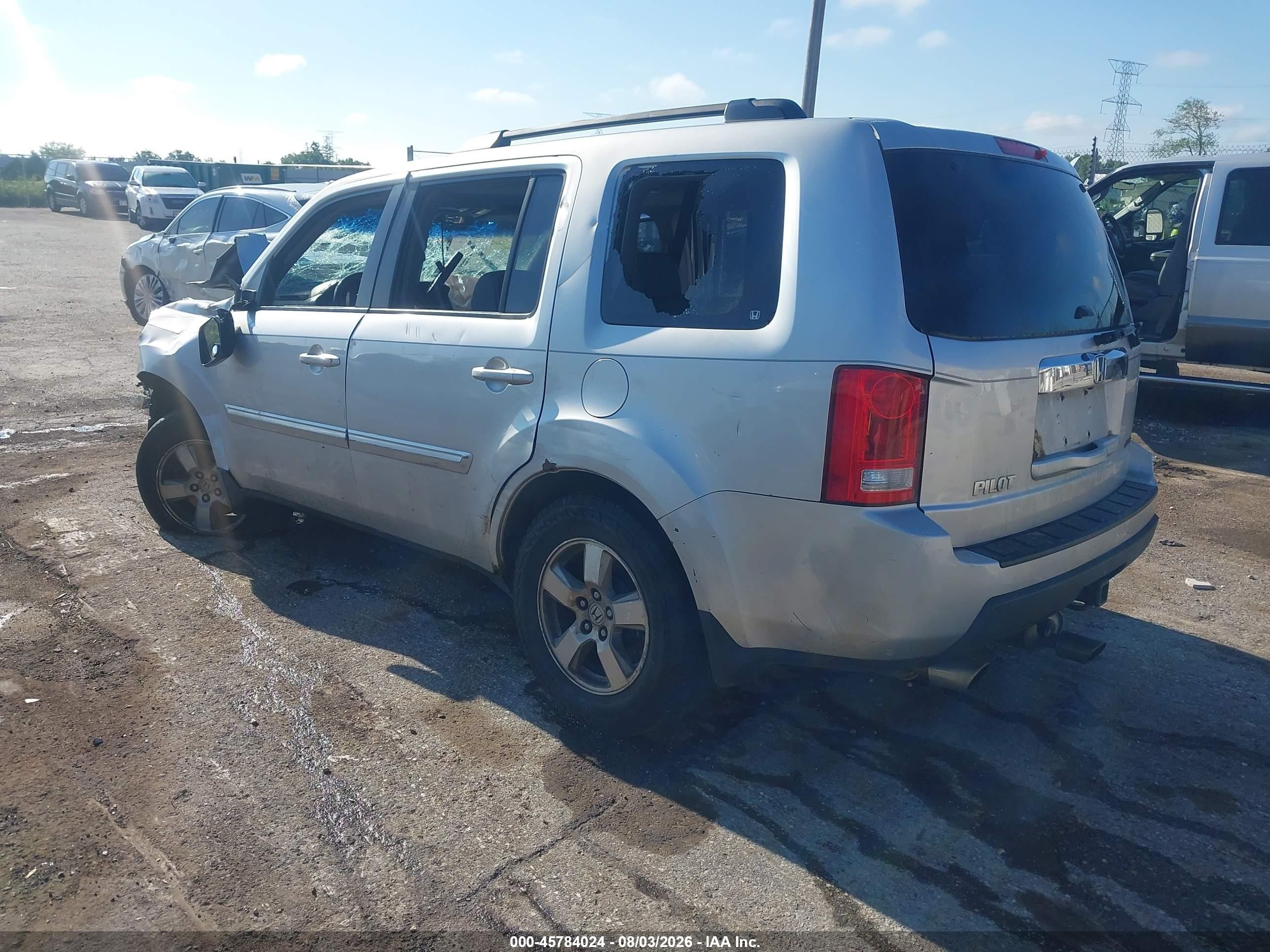2009 Honda Pilot Ex-l Silver vin: 5FNYF48589B004224