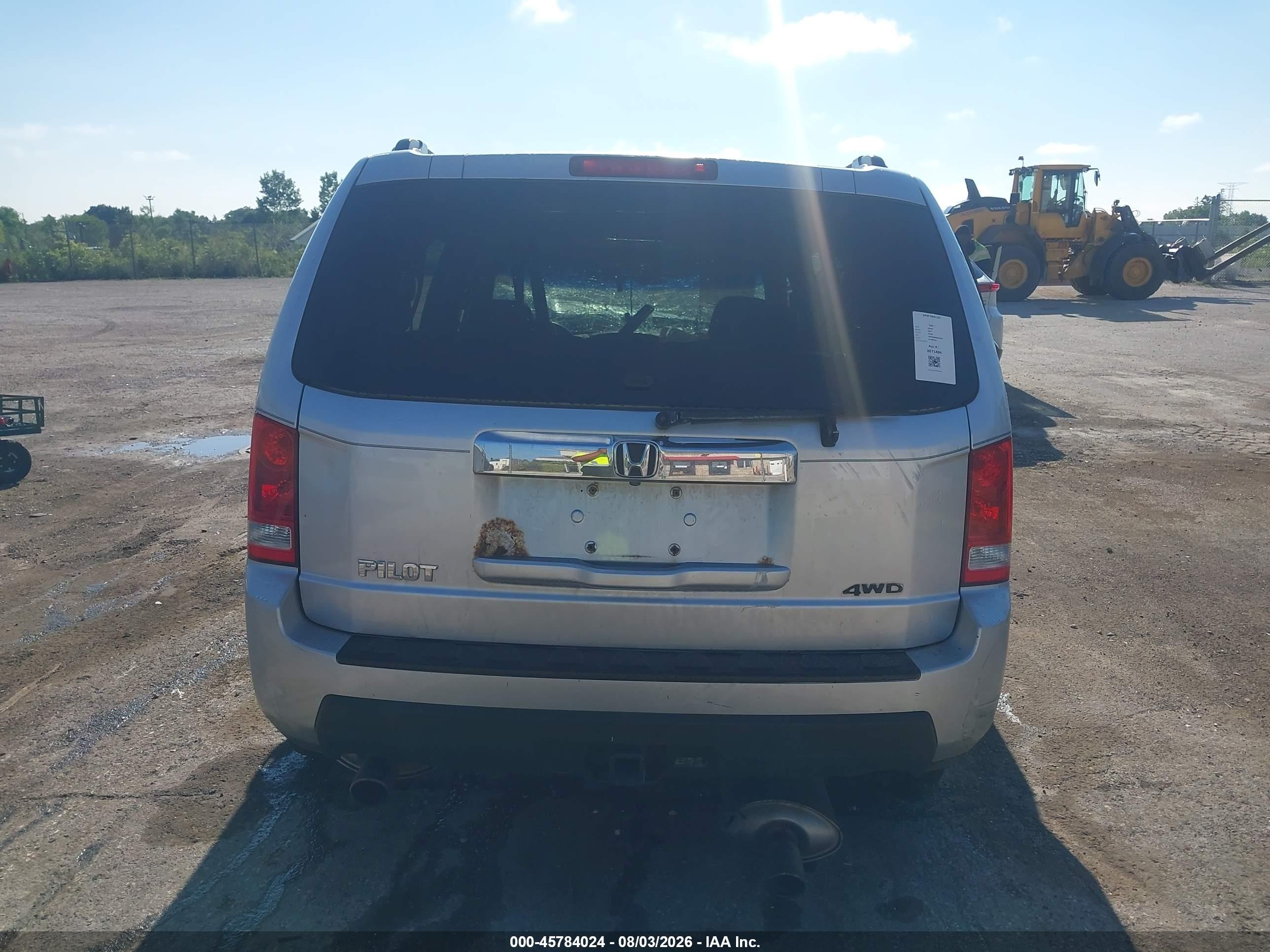 2009 Honda Pilot Ex-l Silver vin: 5FNYF48589B004224