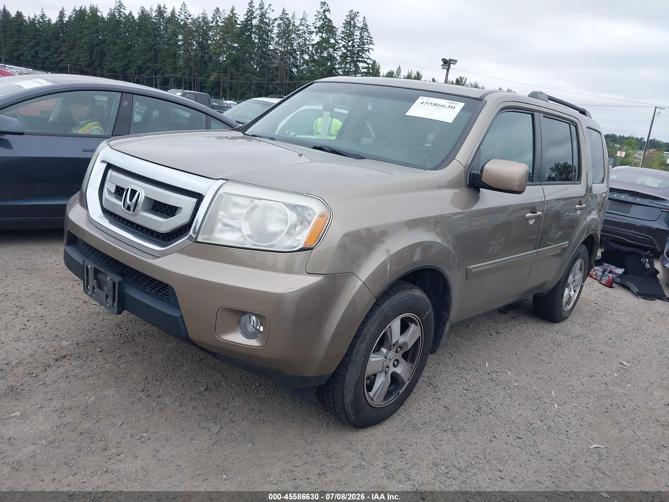 2009 Honda Pilot Ex-l Brown vin: 5FNYF48589B004465