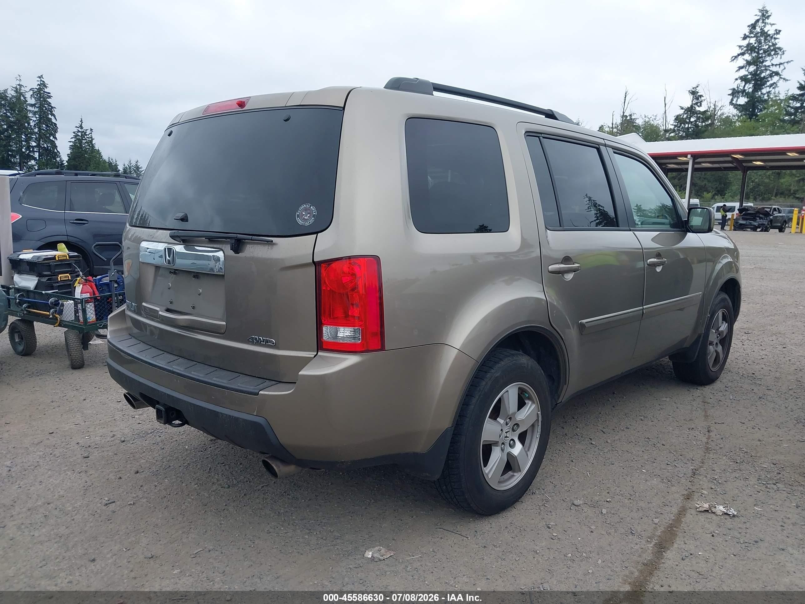 2009 Honda Pilot Ex-l Brown vin: 5FNYF48589B004465