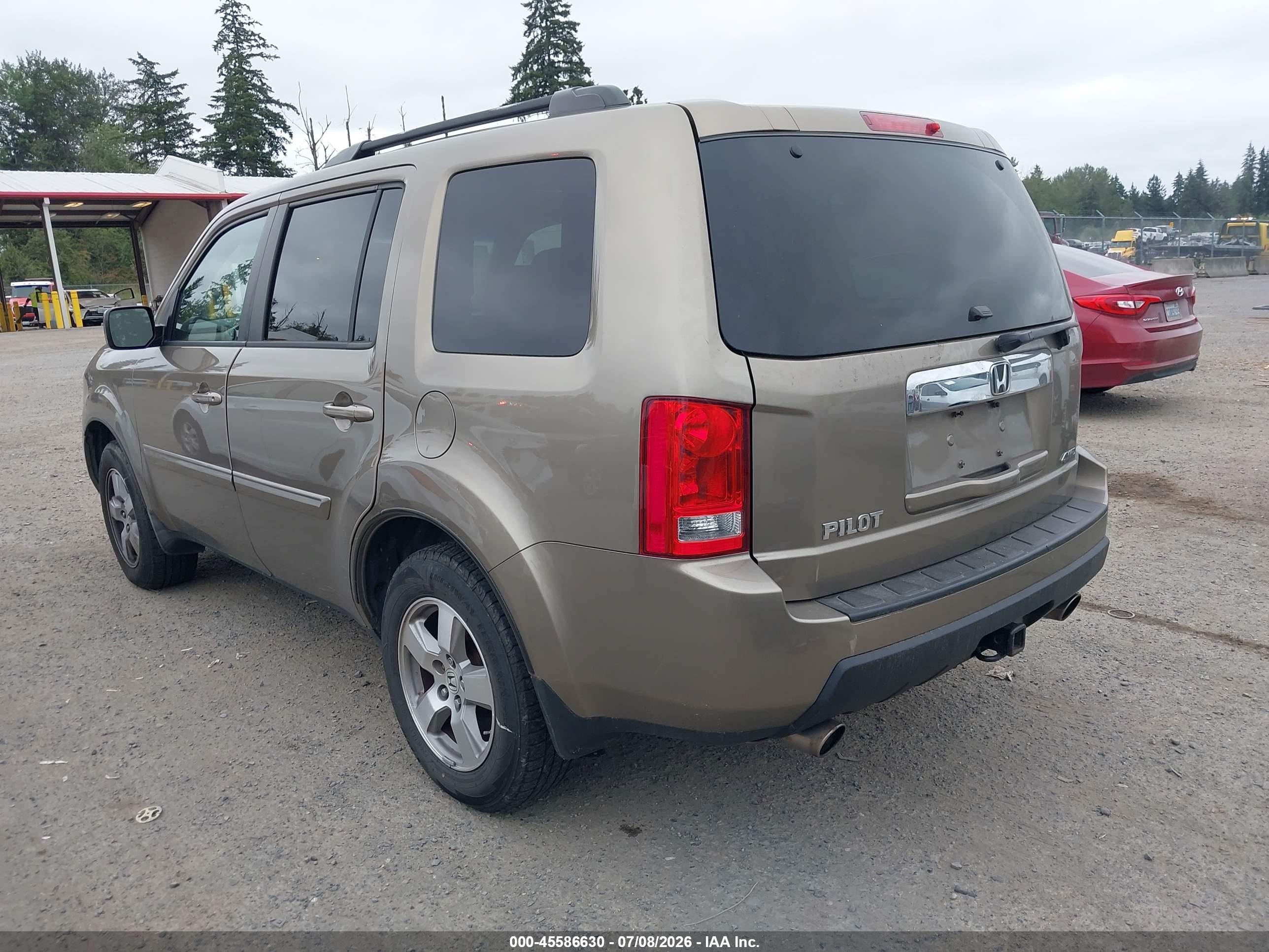 2009 Honda Pilot Ex-l Brown vin: 5FNYF48589B004465