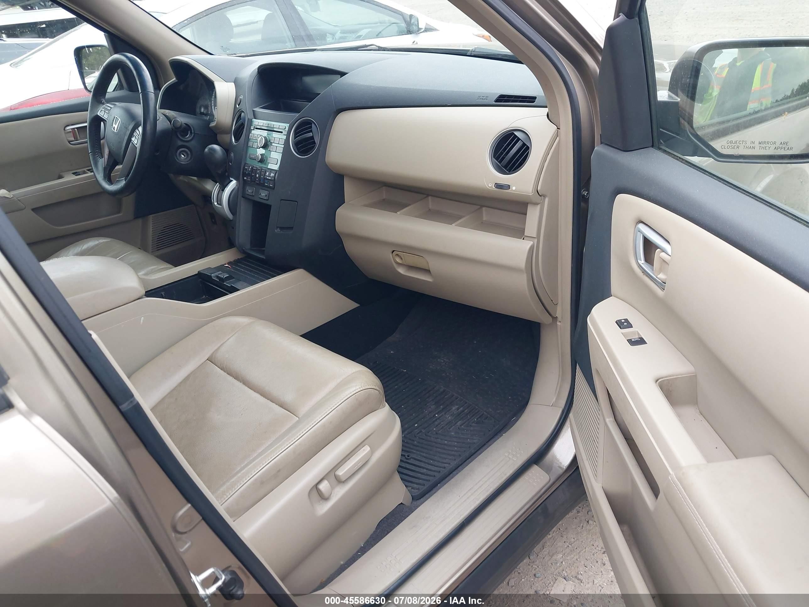 2009 Honda Pilot Ex-l Brown vin: 5FNYF48589B004465
