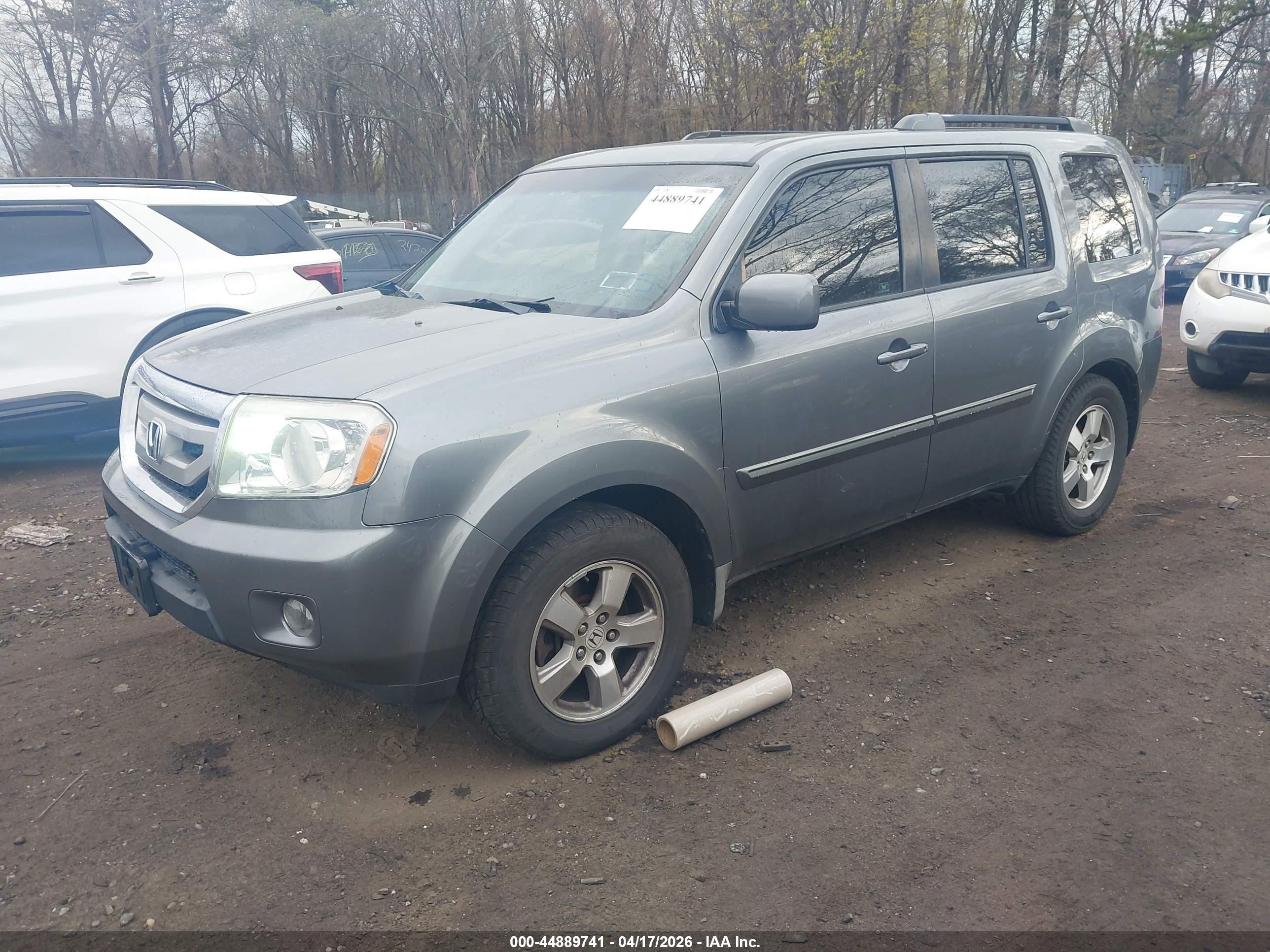 2009 Honda Pilot Ex-l Gray vin: 5FNYF48589B044819