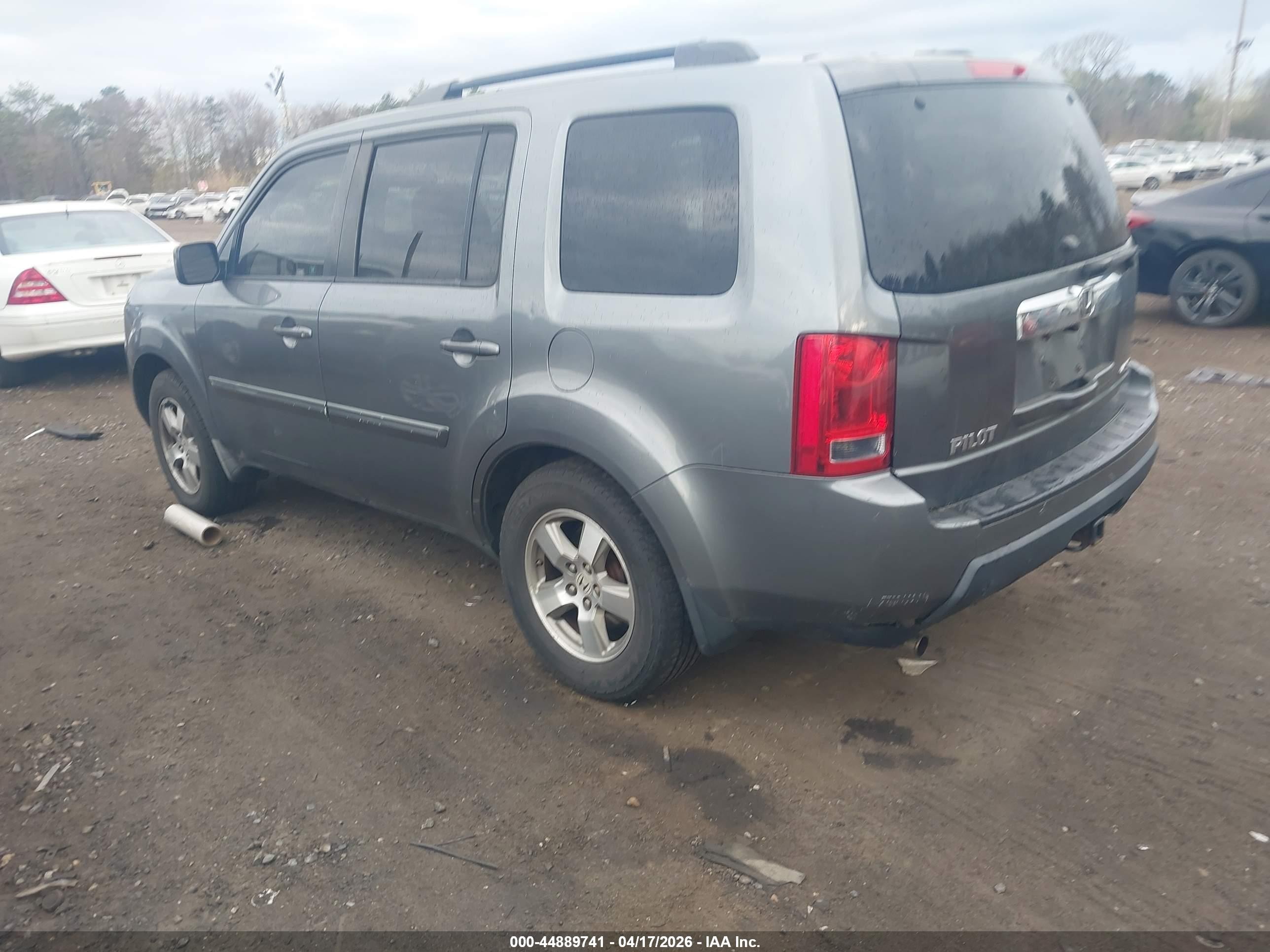2009 Honda Pilot Ex-l Gray vin: 5FNYF48589B044819