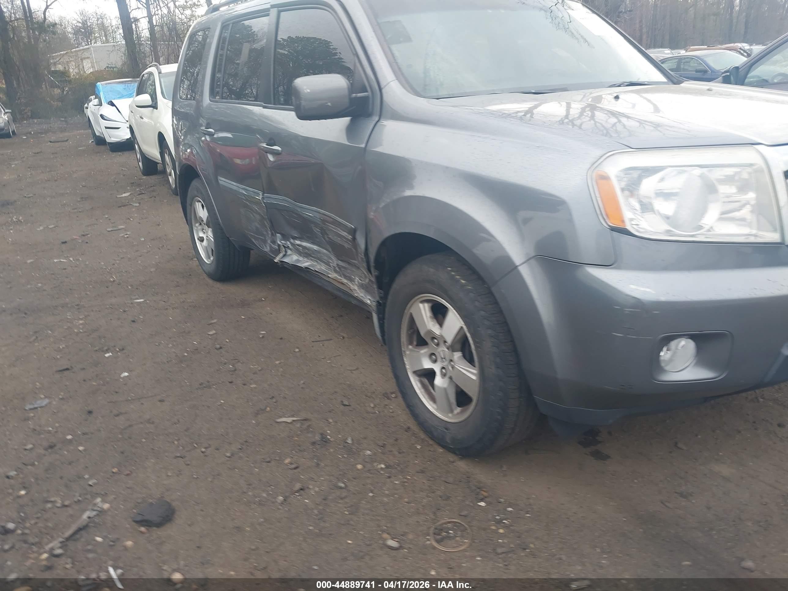 2009 Honda Pilot Ex-l Gray vin: 5FNYF48589B044819