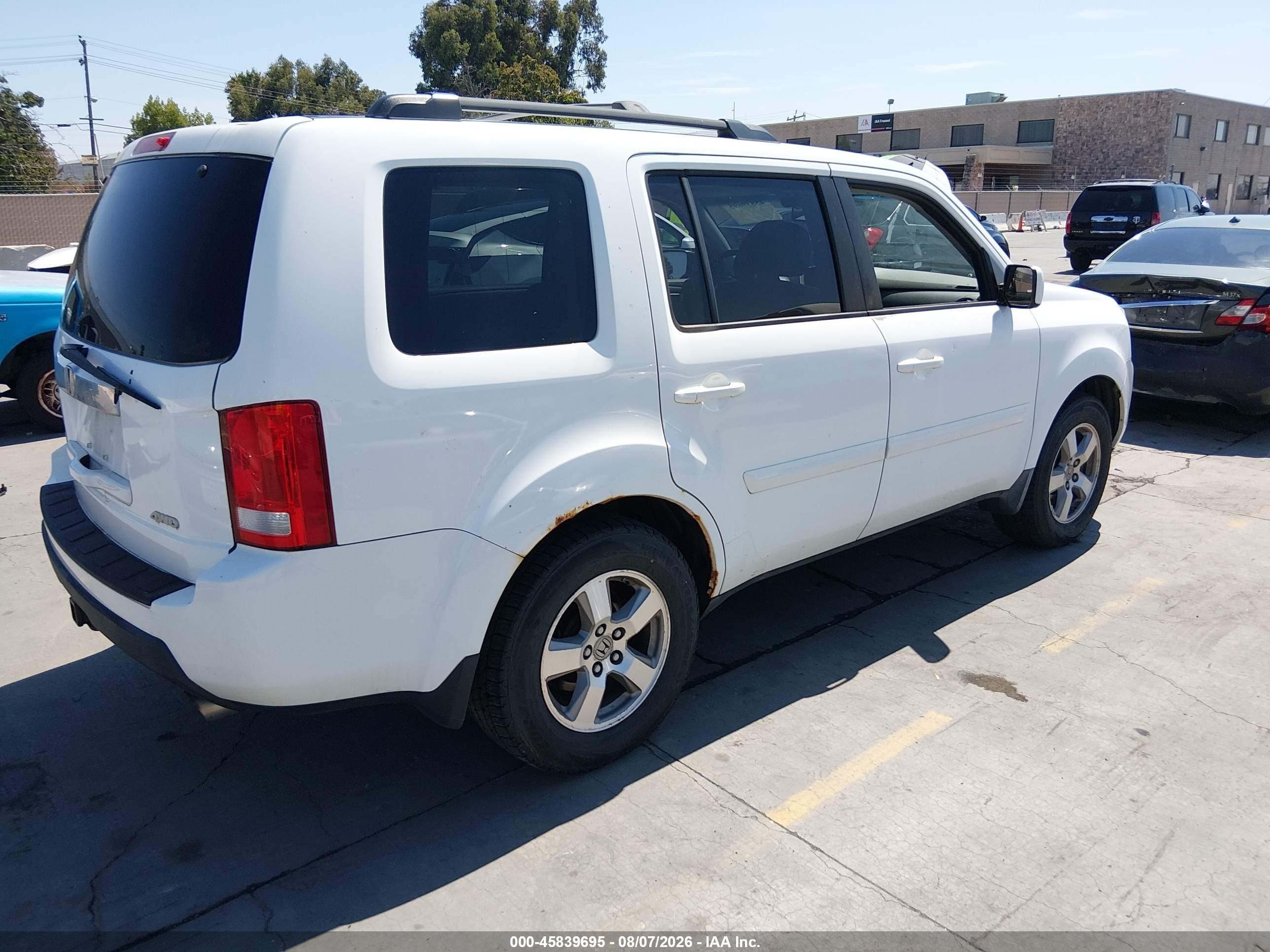 2009 Honda Pilot Ex-l Белый vin: 5FNYF48589B049941