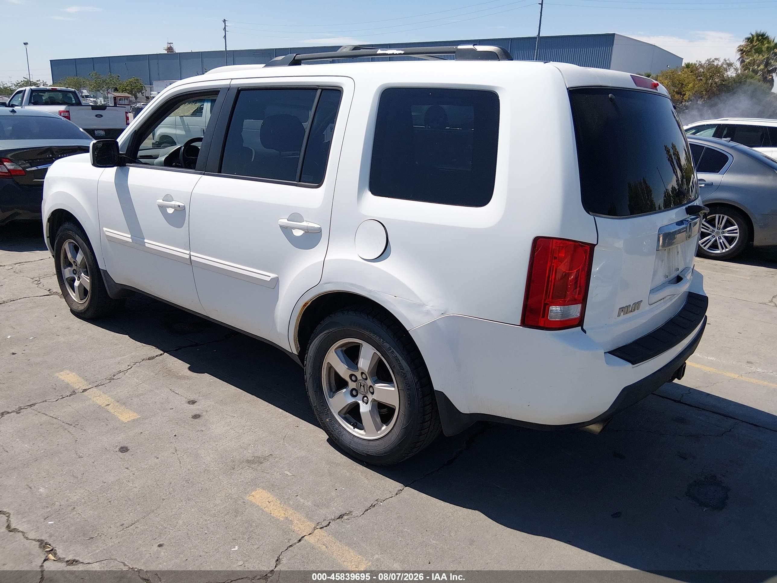 2009 Honda Pilot Ex-l Белый vin: 5FNYF48589B049941