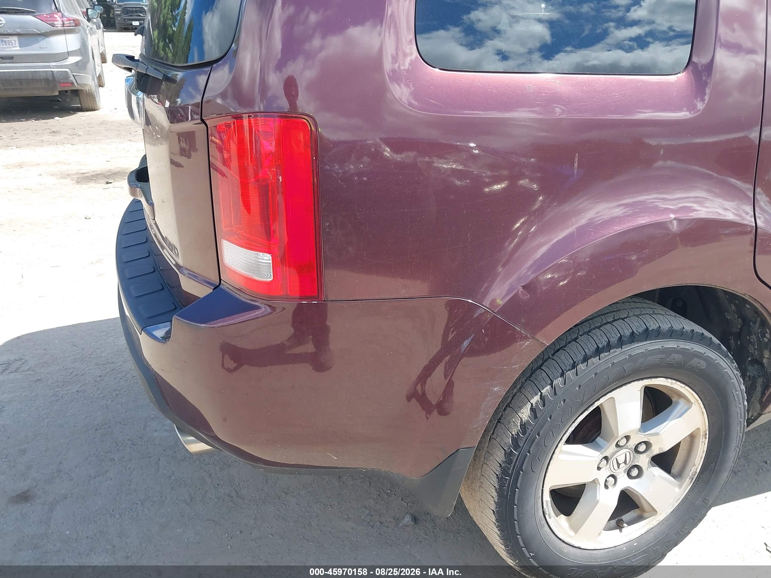 2009 Honda Pilot Ex-l Red vin: 5FNYF48599B004863