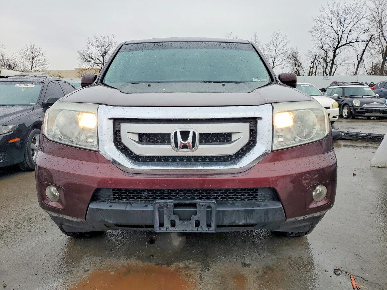2009 Honda Pilot Exl Red vin: 5FNYF48599B005107