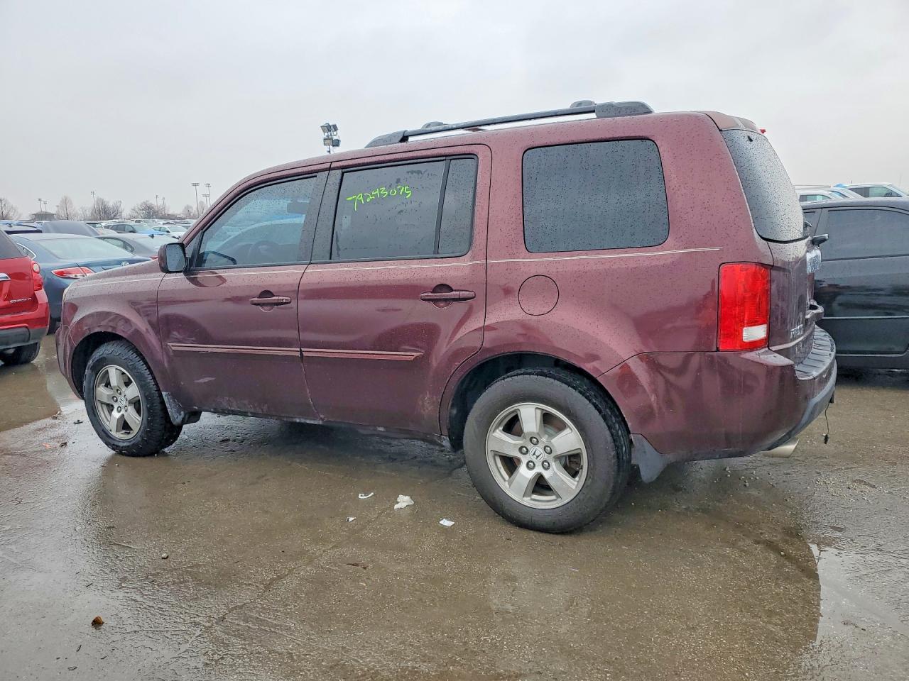 2009 Honda Pilot Exl Red vin: 5FNYF48599B005107