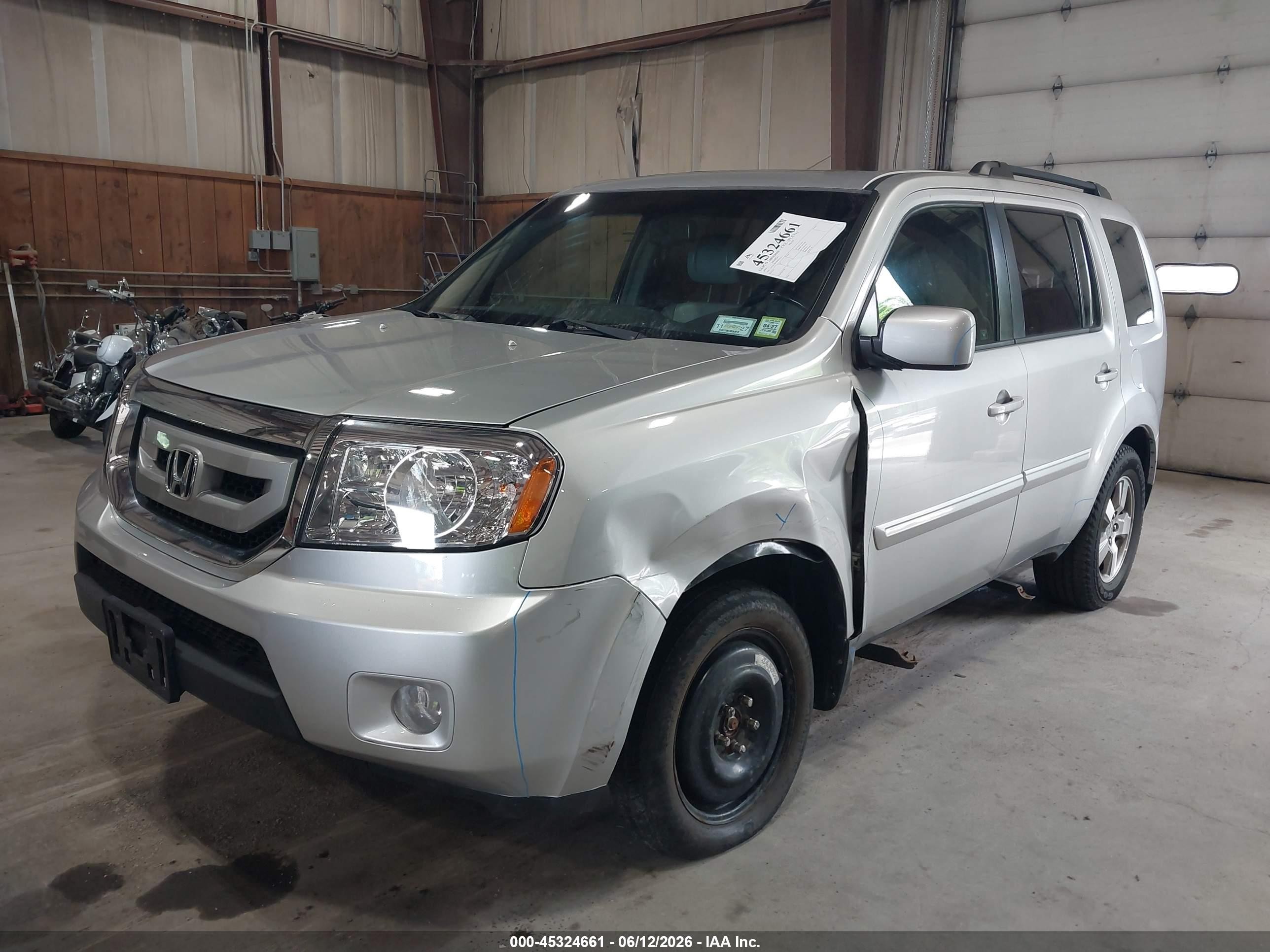 2009 Honda Pilot Ex-l Silver vin: 5FNYF48599B017452
