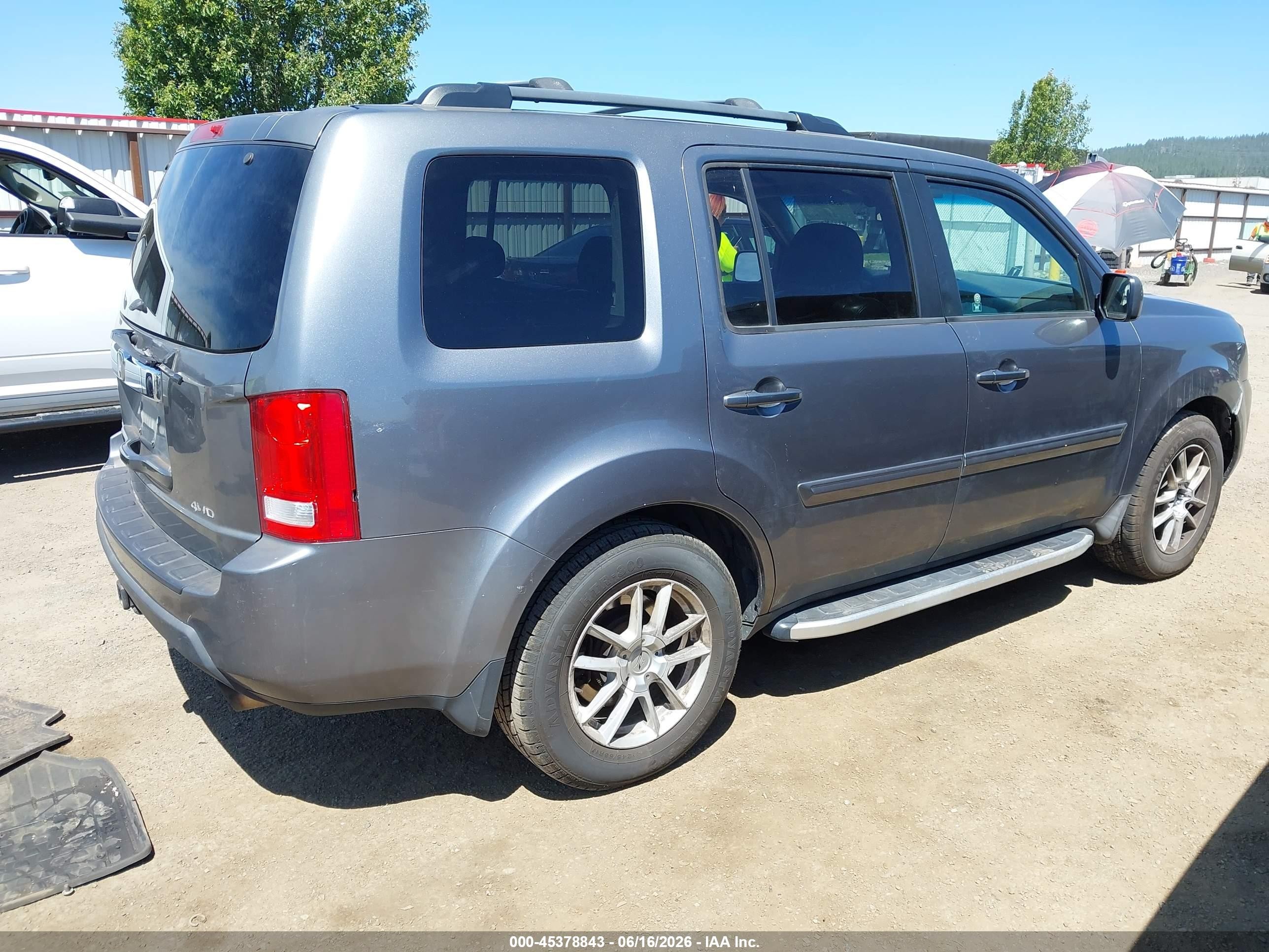 2009 Honda Pilot Ex-l Gray vin: 5FNYF48599B028256