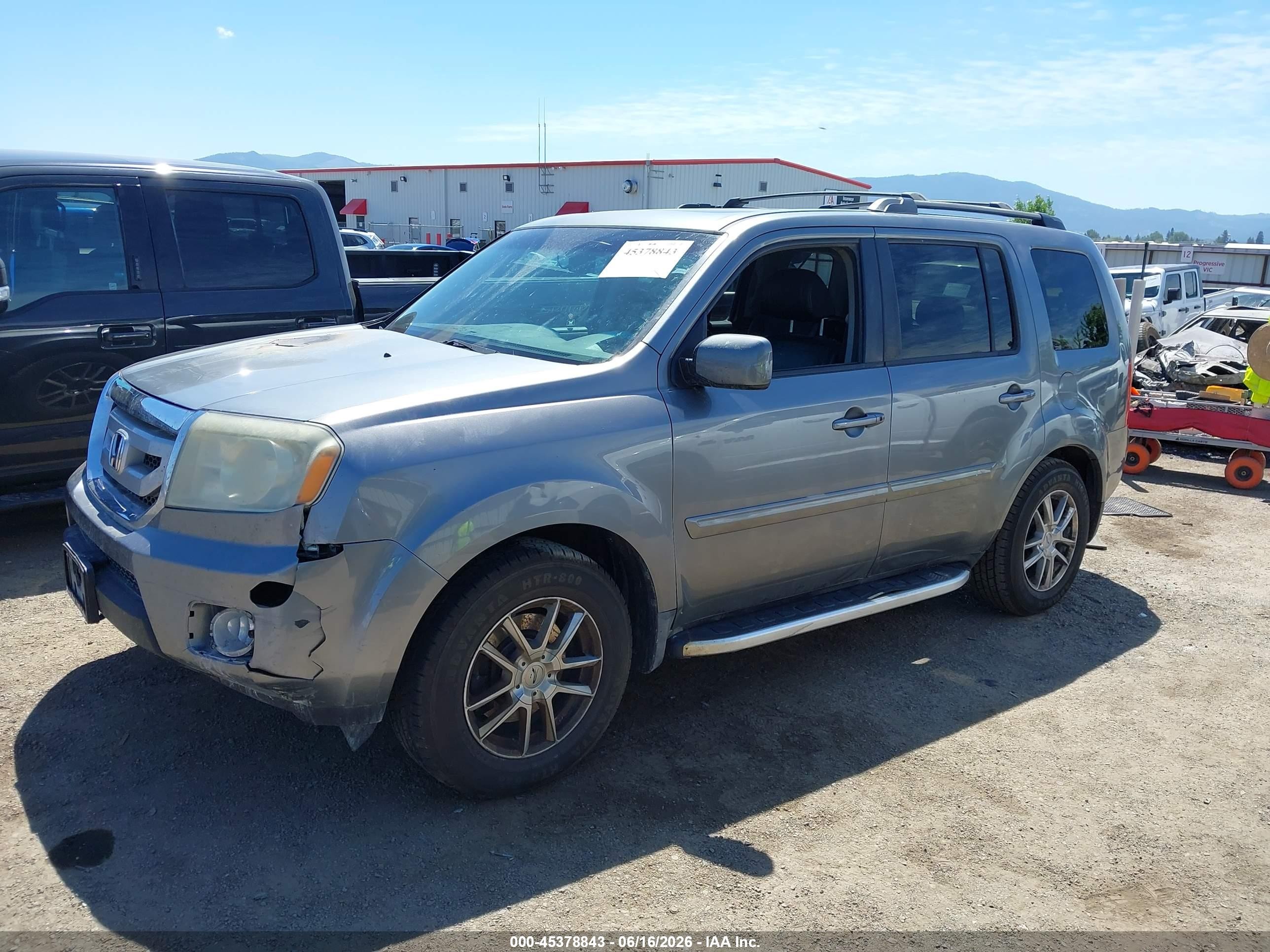2009 Honda Pilot Ex-l Gray vin: 5FNYF48599B028256