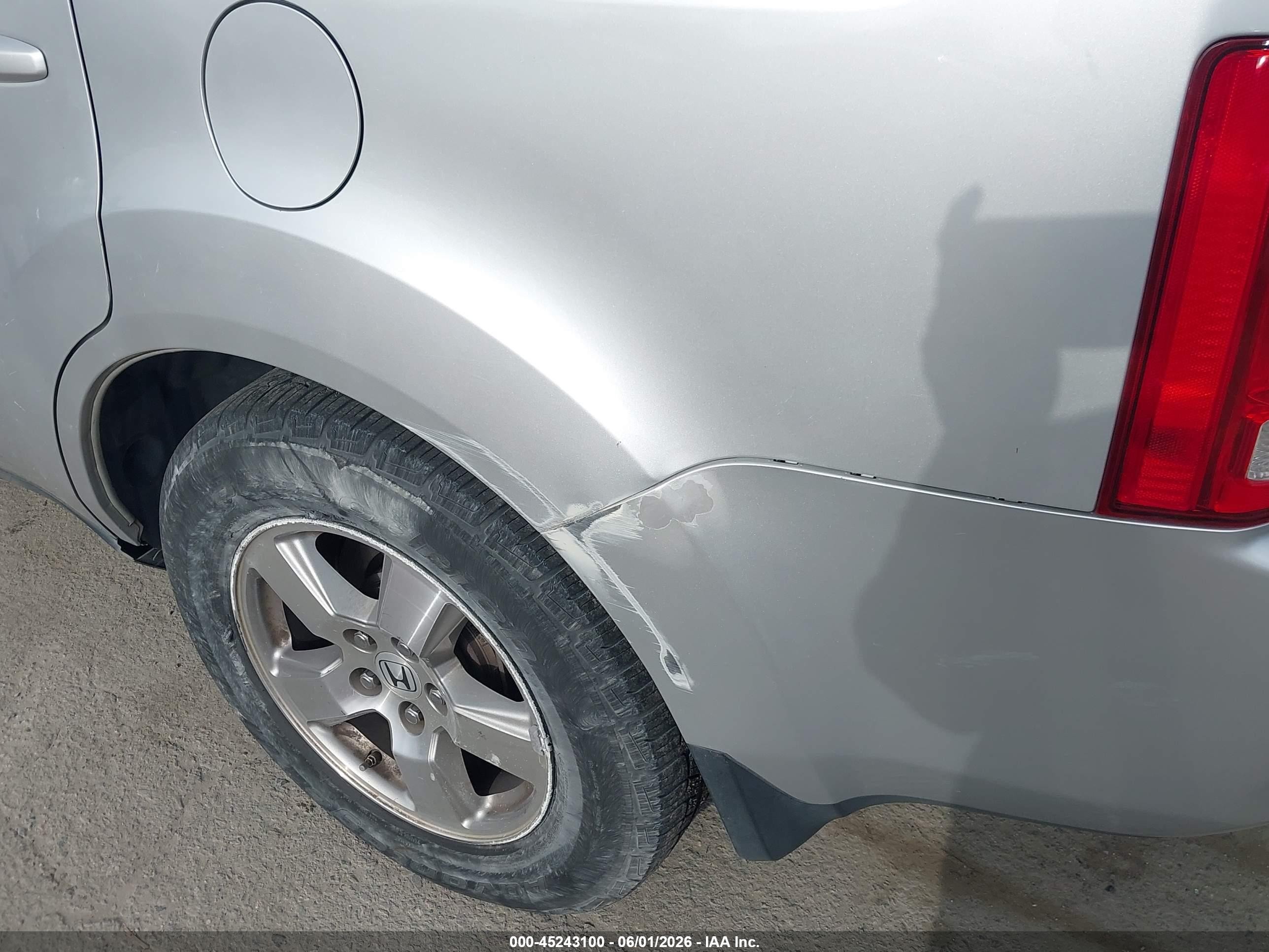 2009 Honda Pilot Ex-l Silver vin: 5FNYF48599B035093