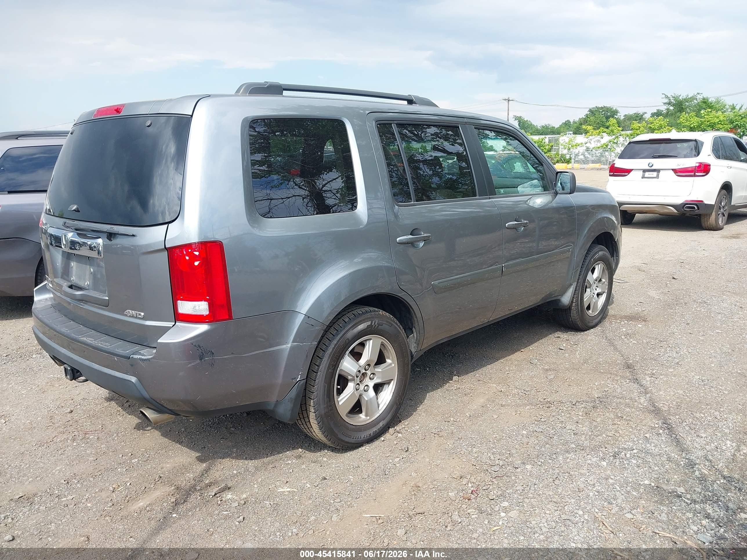 2009 Honda Pilot Ex-l Gray vin: 5FNYF485X9B020411