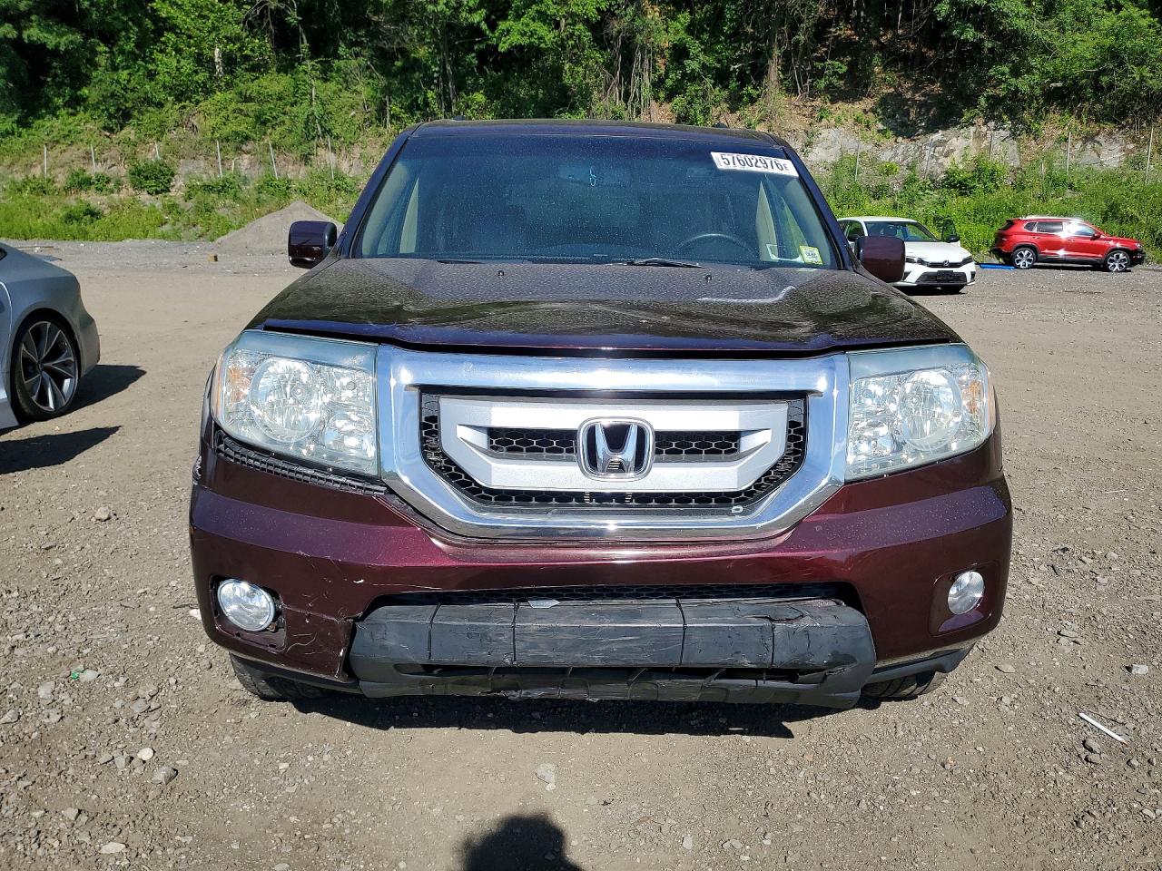 2009 Honda Pilot Exl Бордовый vin: 5FNYF485X9B029285