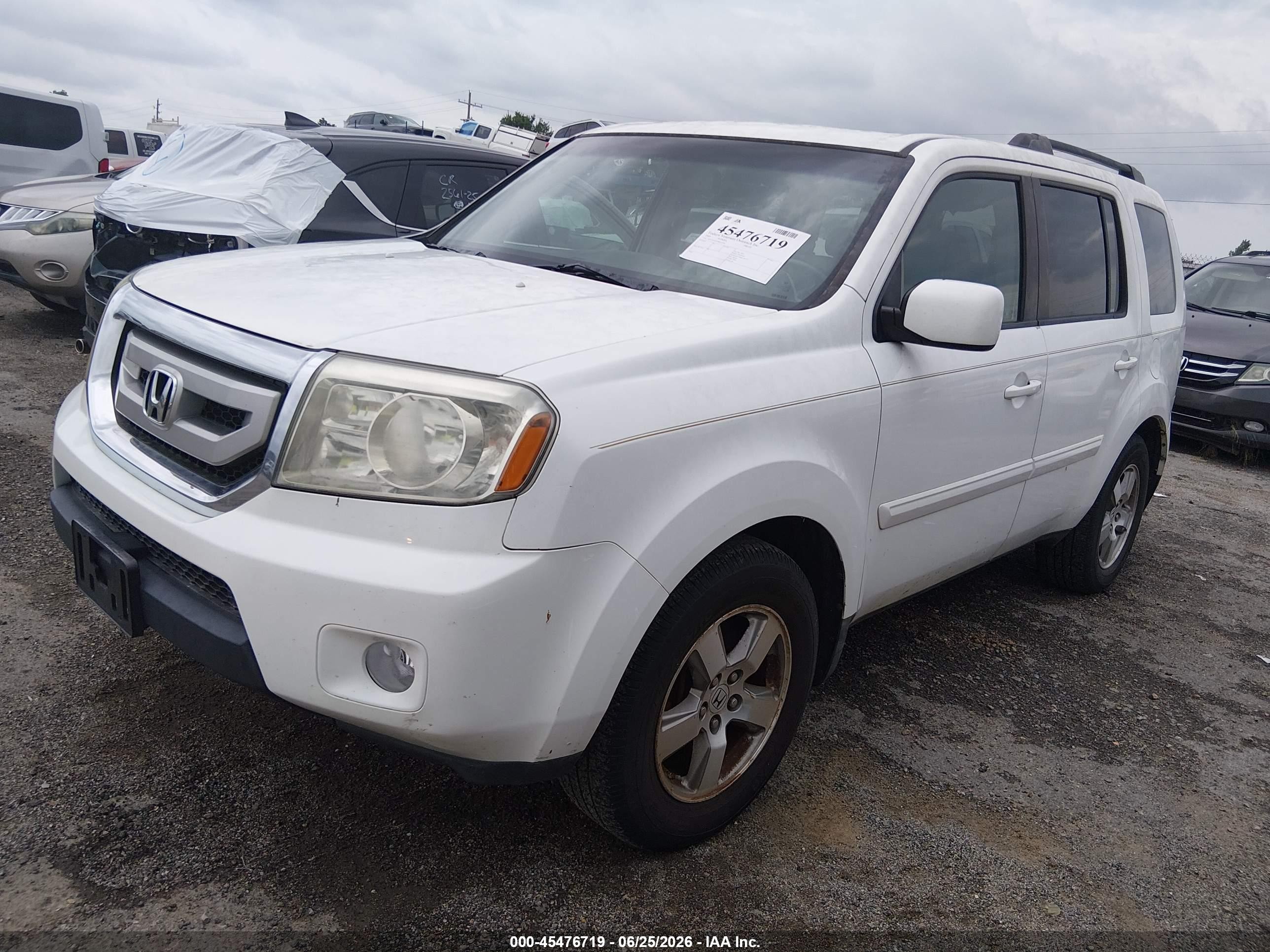 2009 Honda Pilot Ex-l Белый vin: 5FNYF485X9B041694