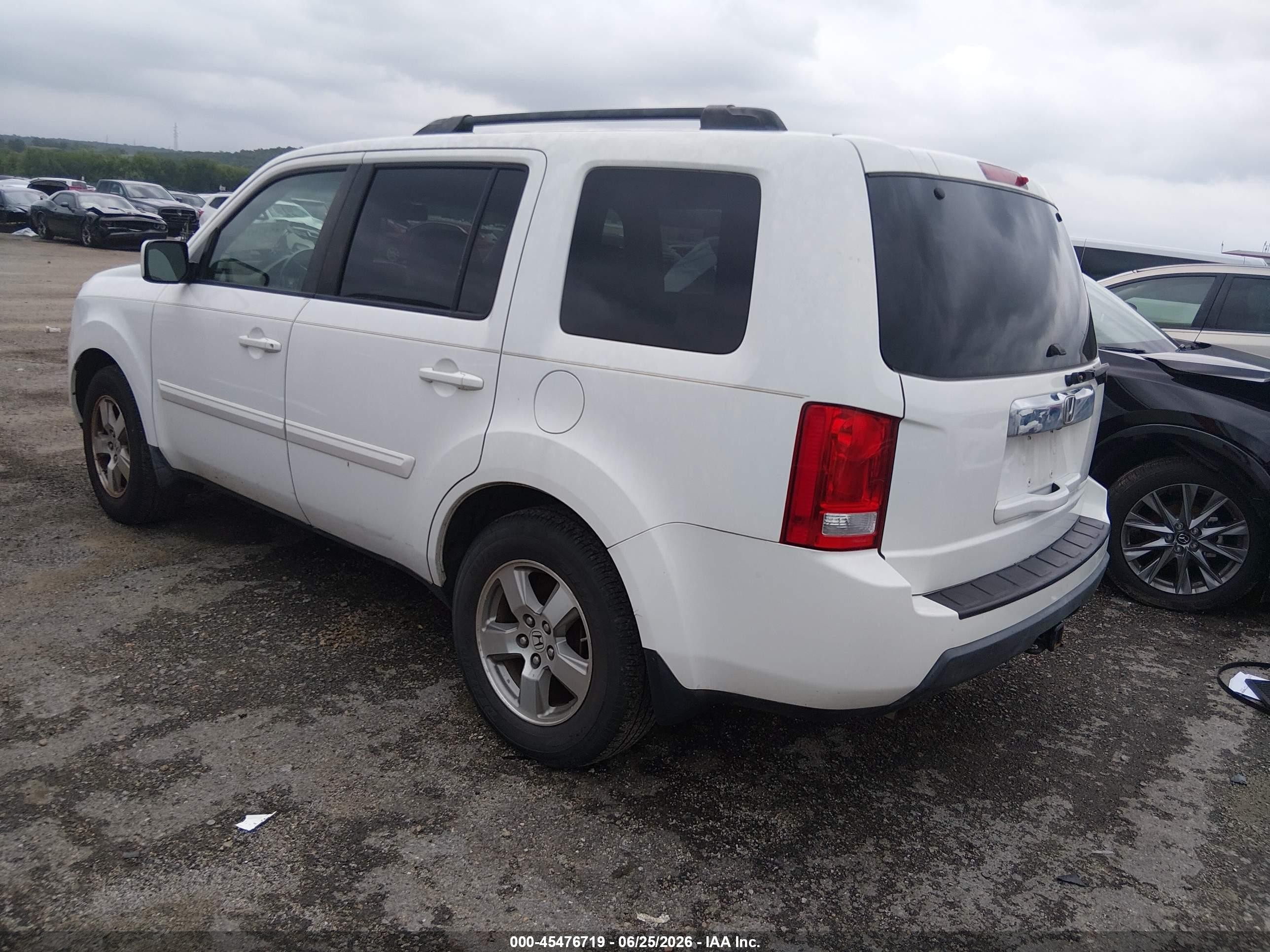 2009 Honda Pilot Ex-l Белый vin: 5FNYF485X9B041694