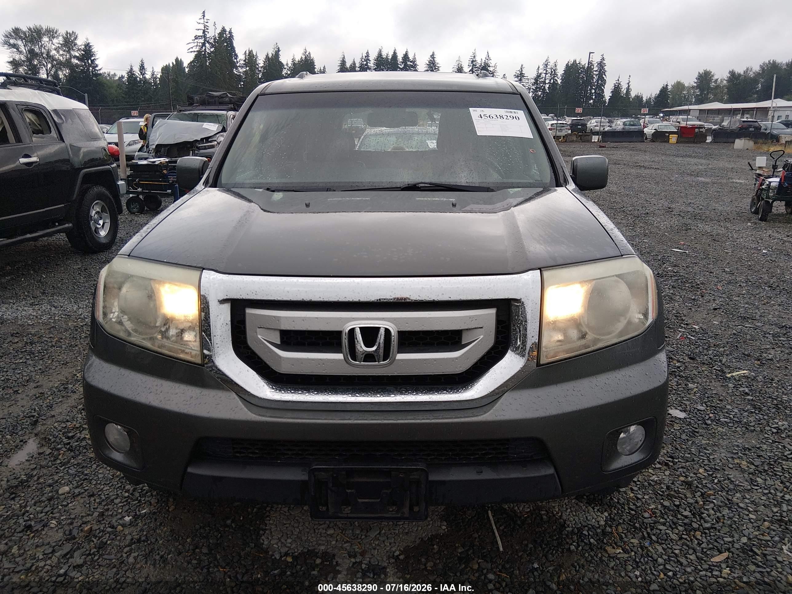 2009 Honda Pilot Ex-l Gray vin: 5FNYF48609B018546