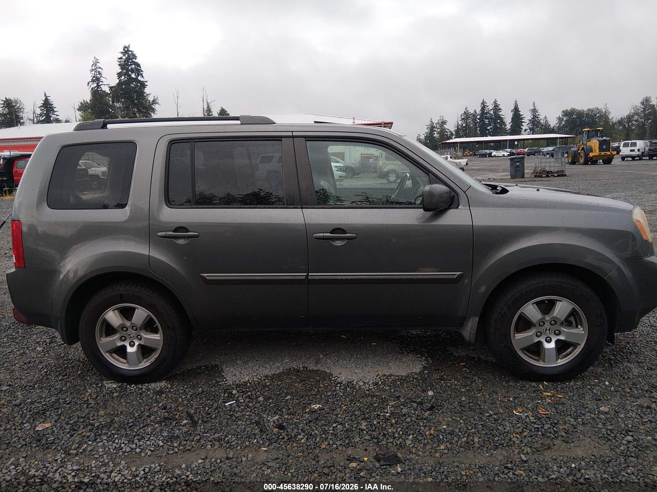 2009 Honda Pilot Ex-l Gray vin: 5FNYF48609B018546