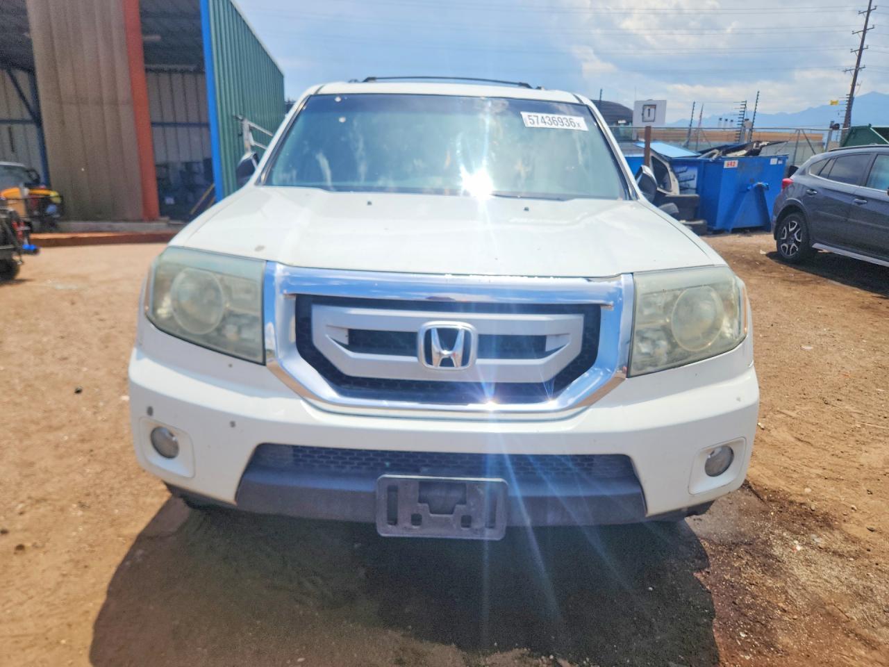 2009 Honda Pilot Exl White vin: 5FNYF48629B030813