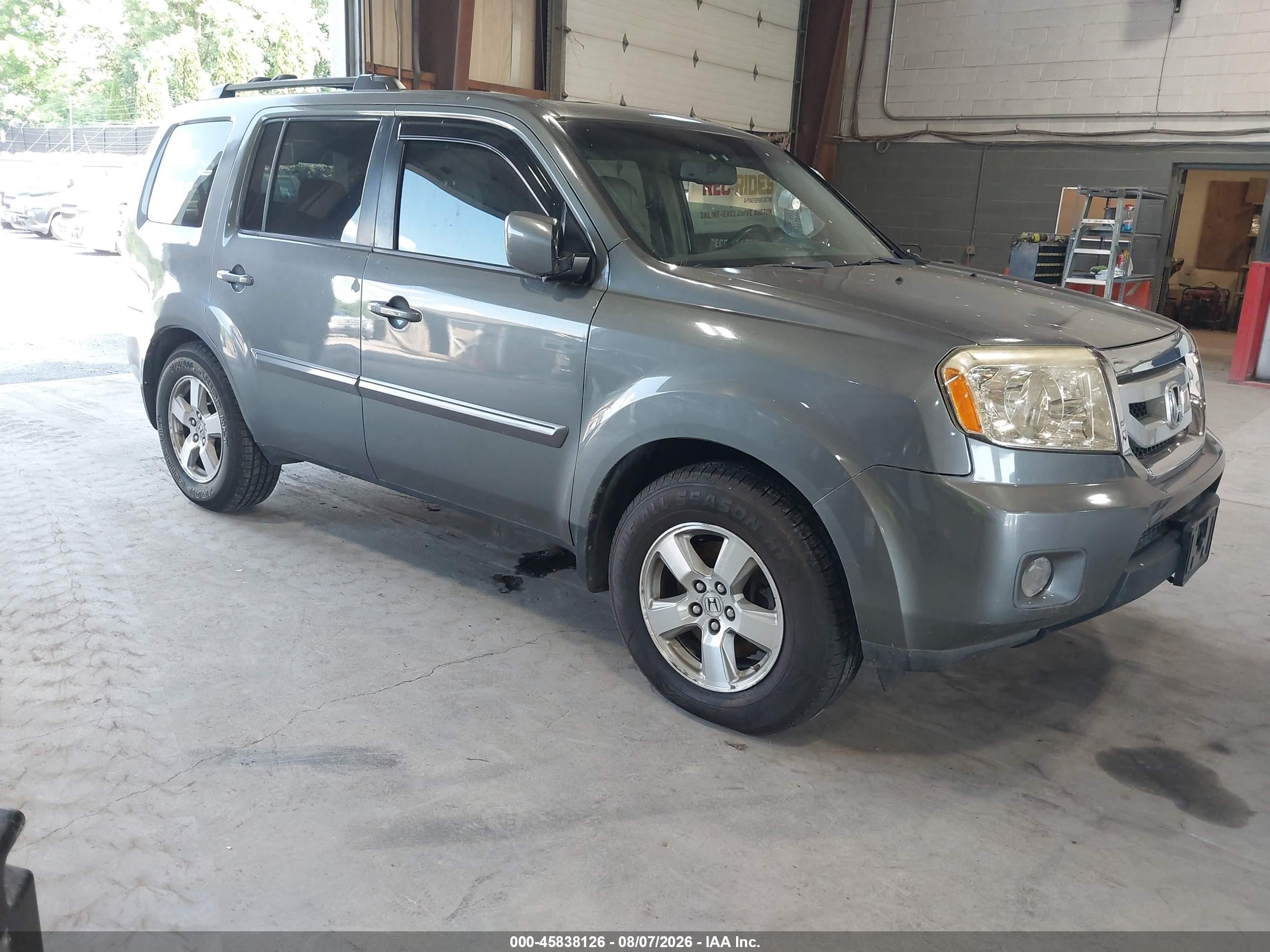 2009 Honda Pilot Ex-l Gray vin: 5FNYF48639B025619