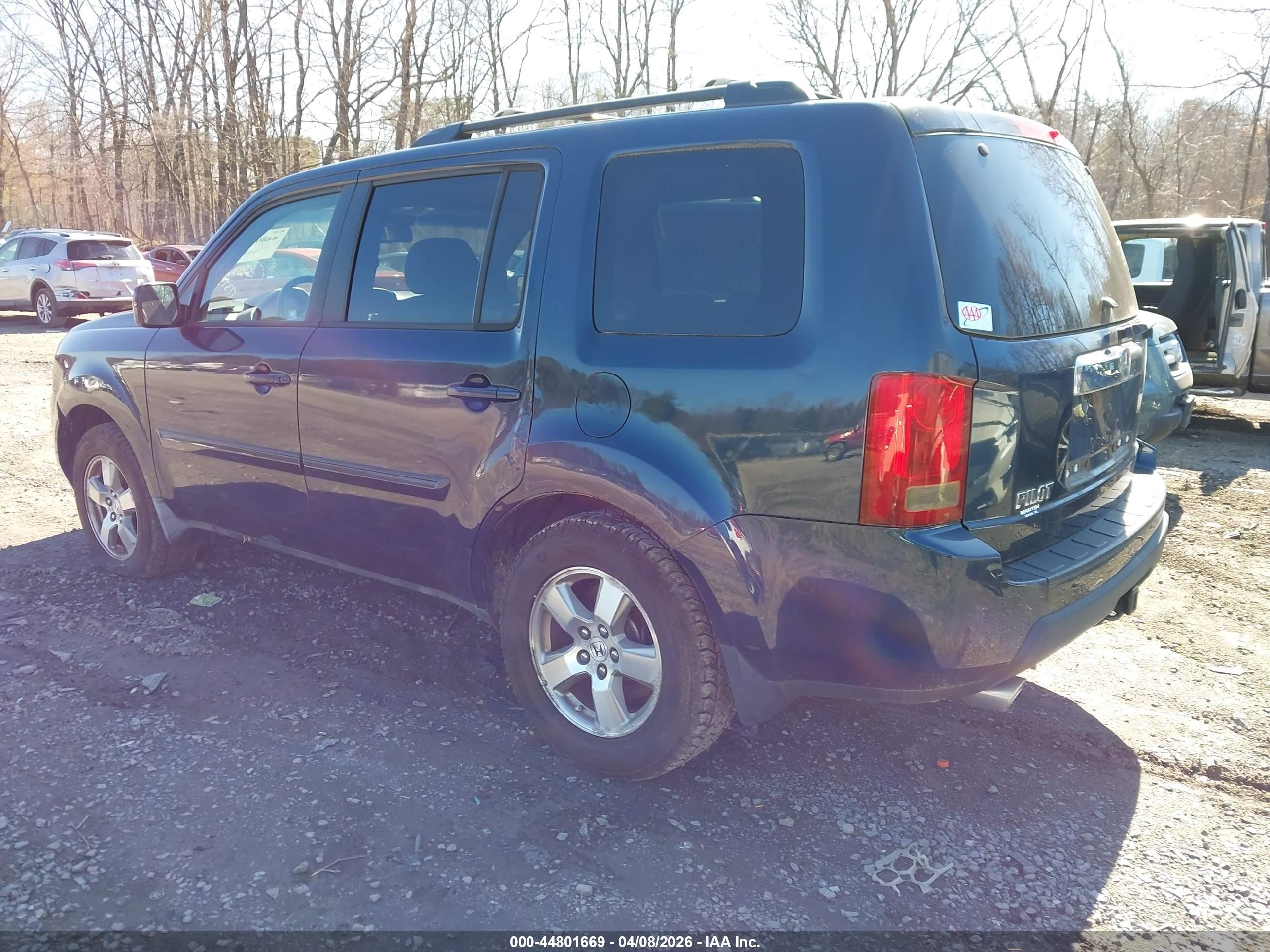 2009 Honda Pilot Ex-l Blue vin: 5FNYF48659B013648