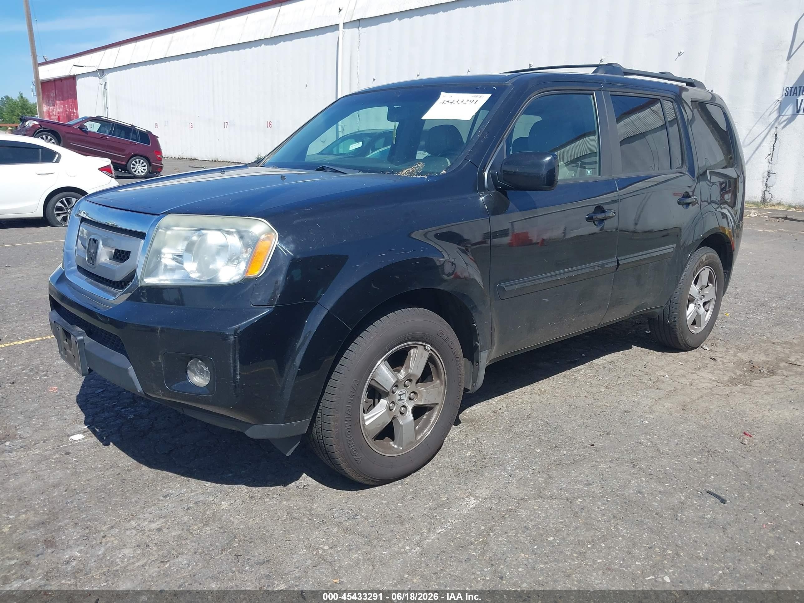 2009 Honda Pilot Ex-l Black vin: 5FNYF48659B028795