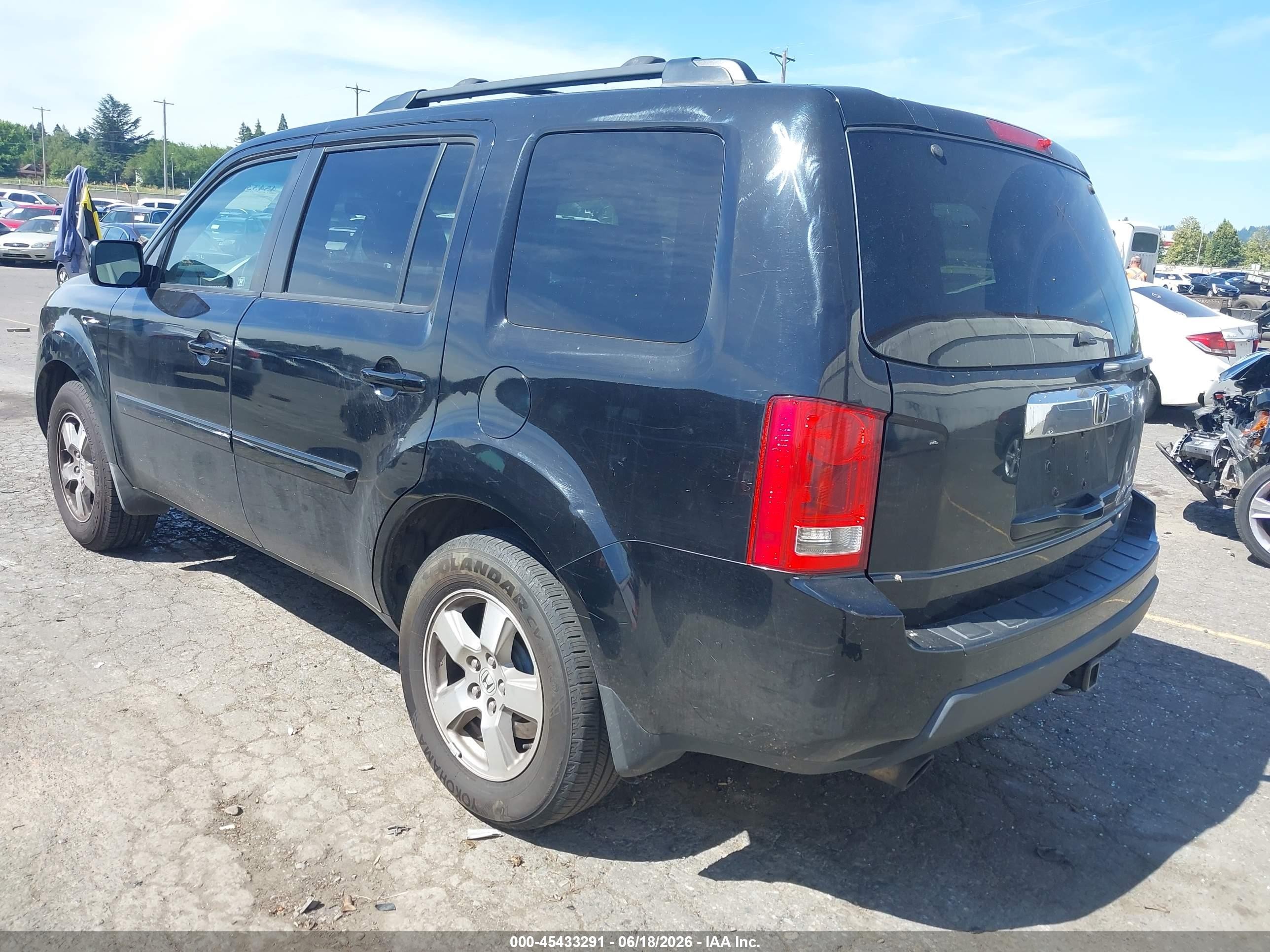 2009 Honda Pilot Ex-l Black vin: 5FNYF48659B028795