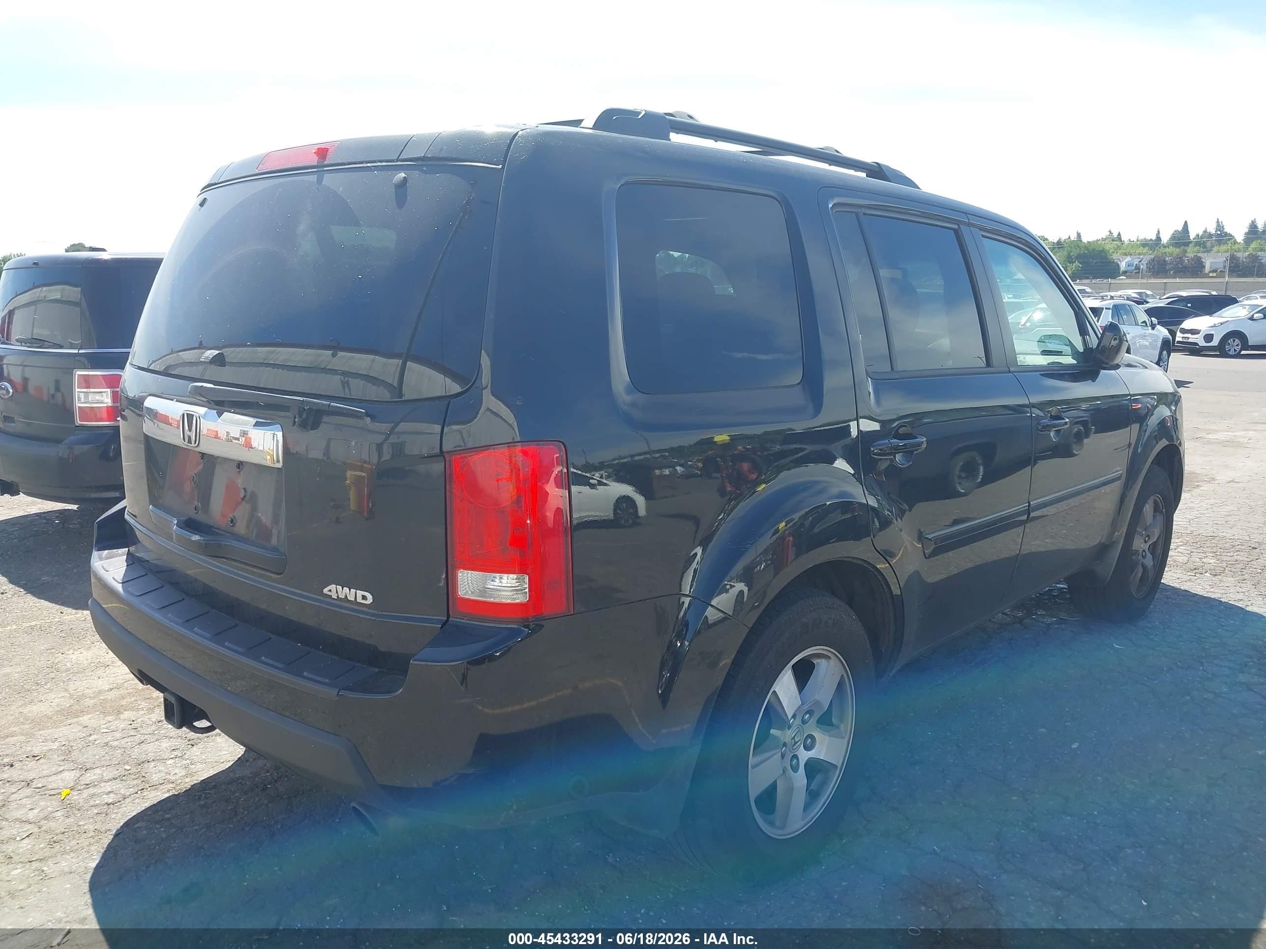 2009 Honda Pilot Ex-l Black vin: 5FNYF48659B028795