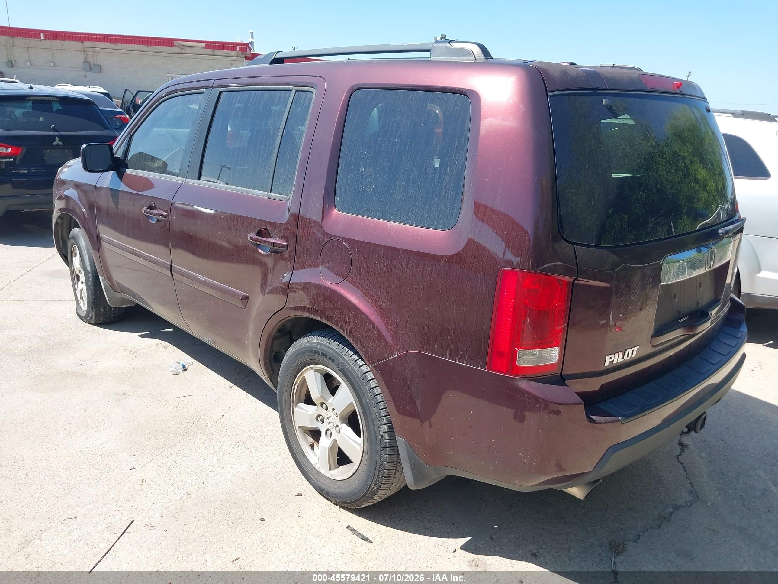 2009 Honda Pilot Ex-l Maroon vin: 5FNYF48659B035648