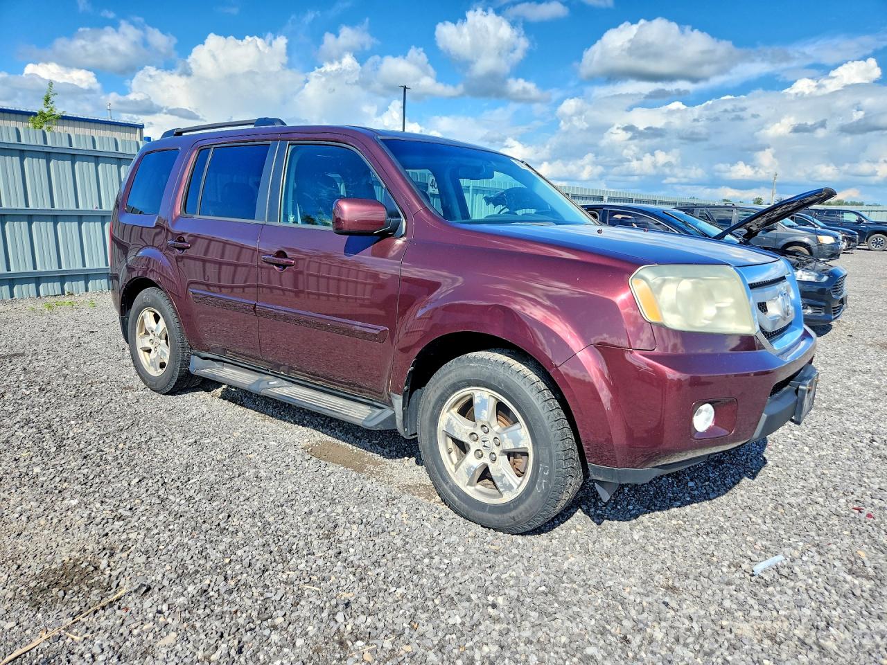 2009 Honda Pilot Exl Burgundy vin: 5FNYF48669B016512