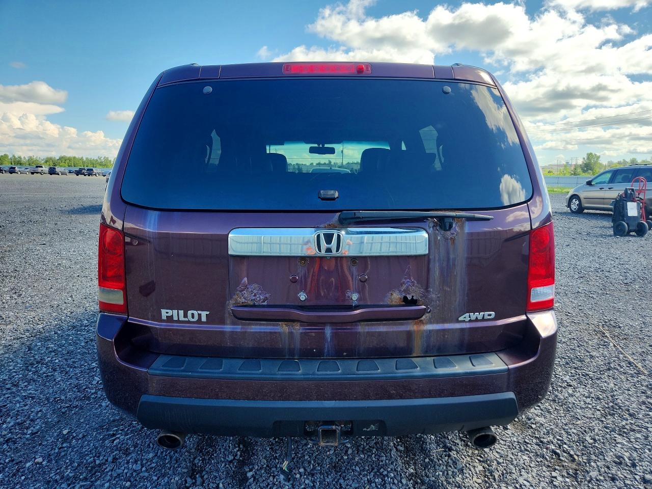 2009 Honda Pilot Exl Burgundy vin: 5FNYF48669B016512