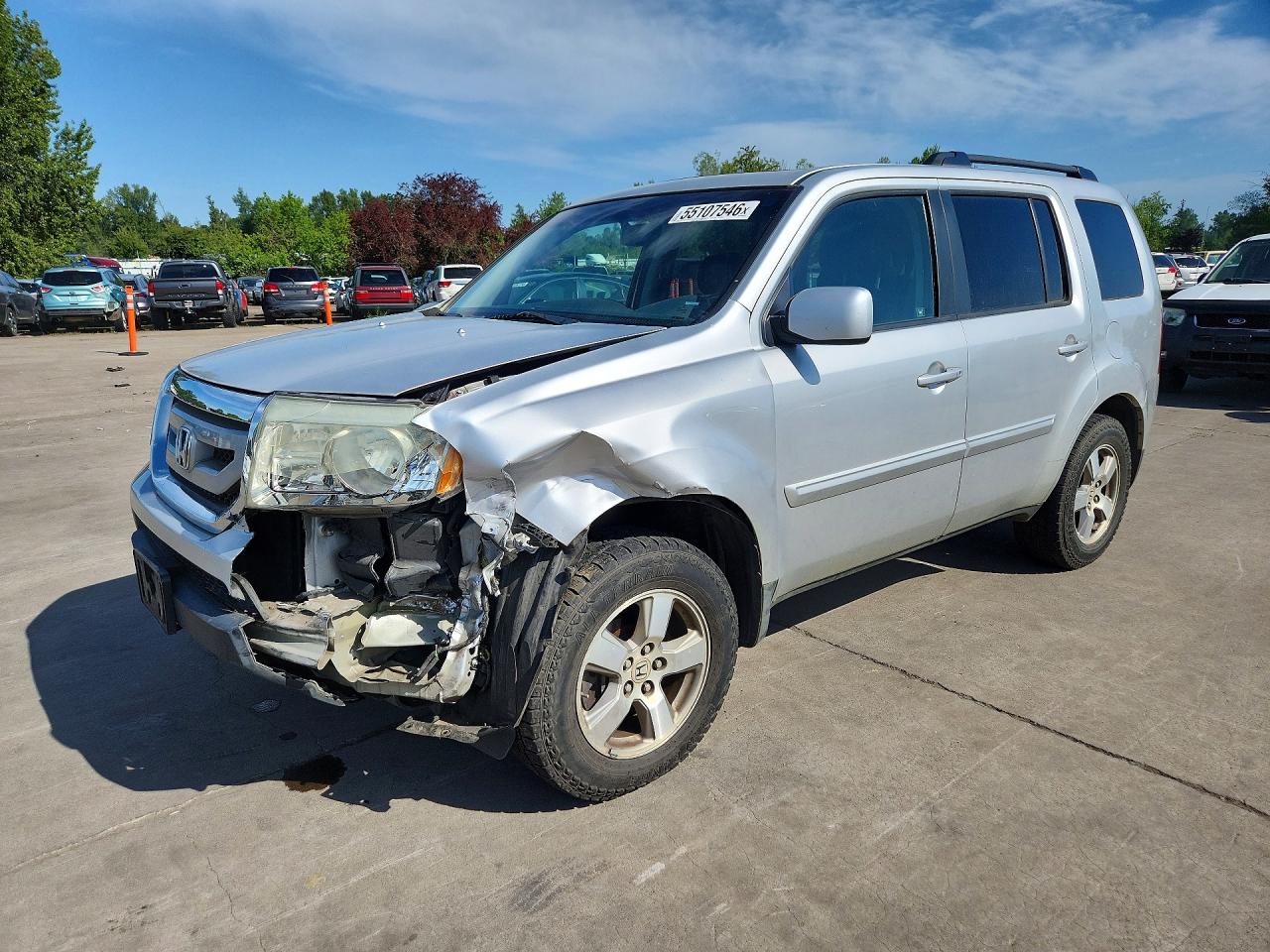 2009 Honda Pilot Exl Silver vin: 5FNYF48679B012954